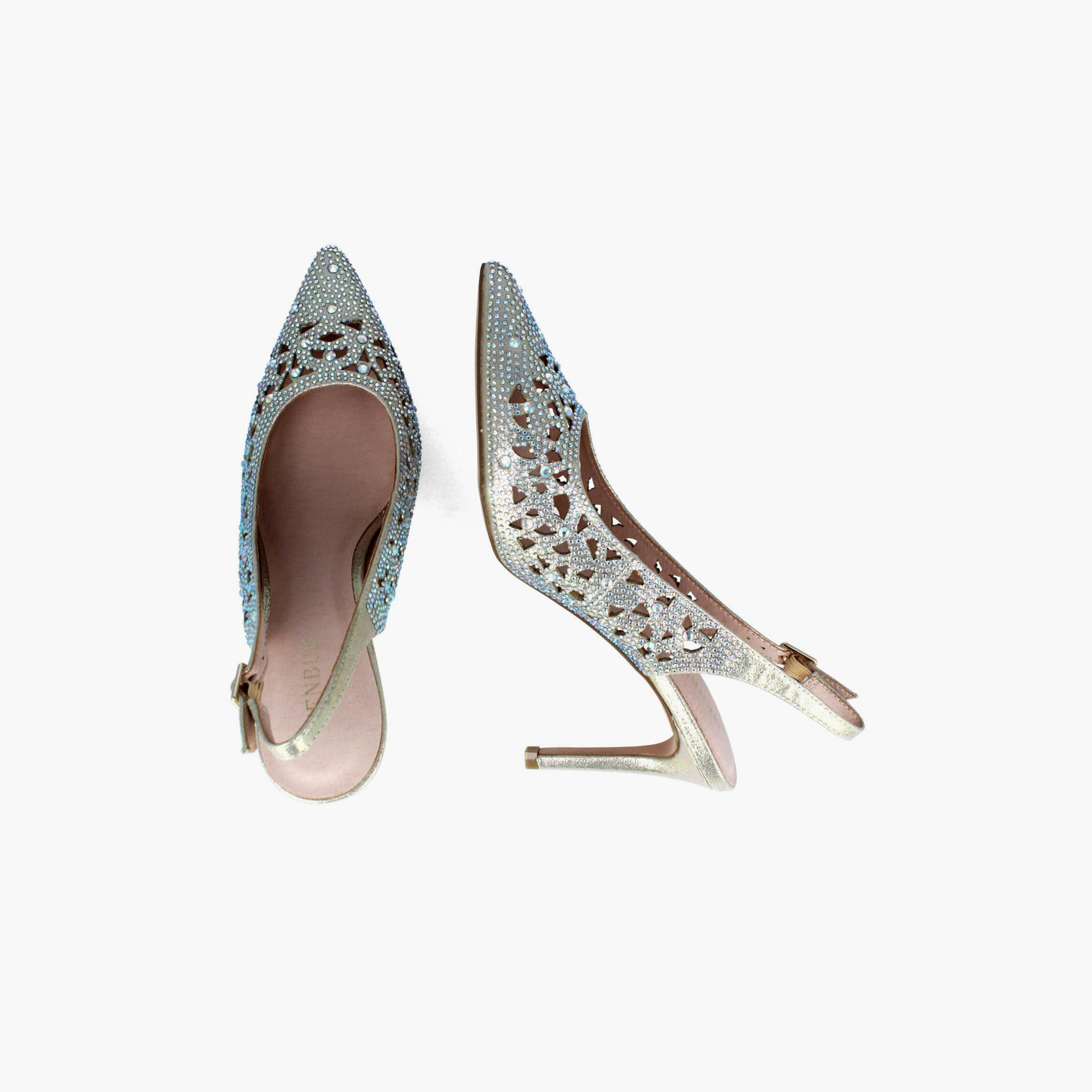 Menbur Women's Metallic Pumps with Rhinestone Accent | 21860-women-shoes-heels-image-3