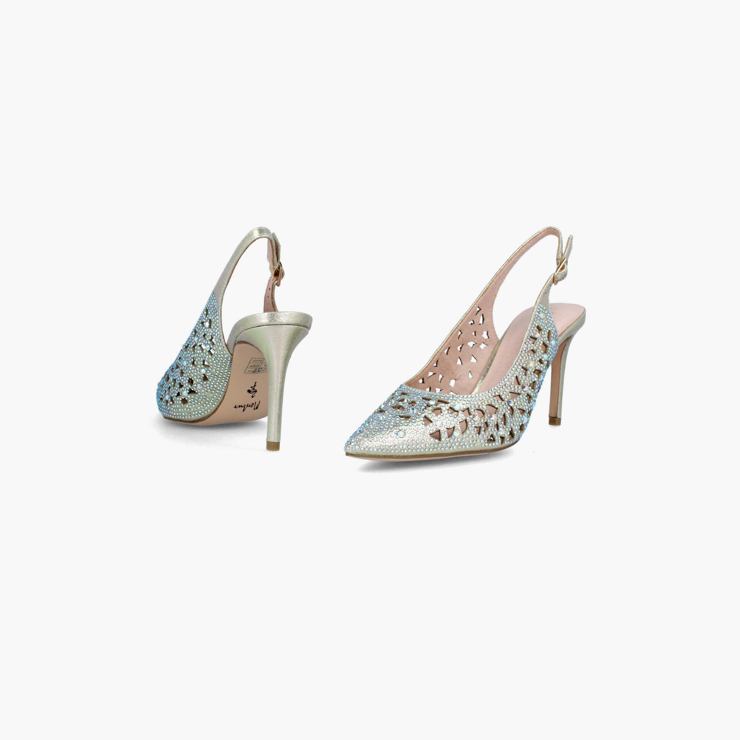 Menbur Women's Metallic Pumps with Rhinestone Accent | 21860-women-shoes-heels-image-4