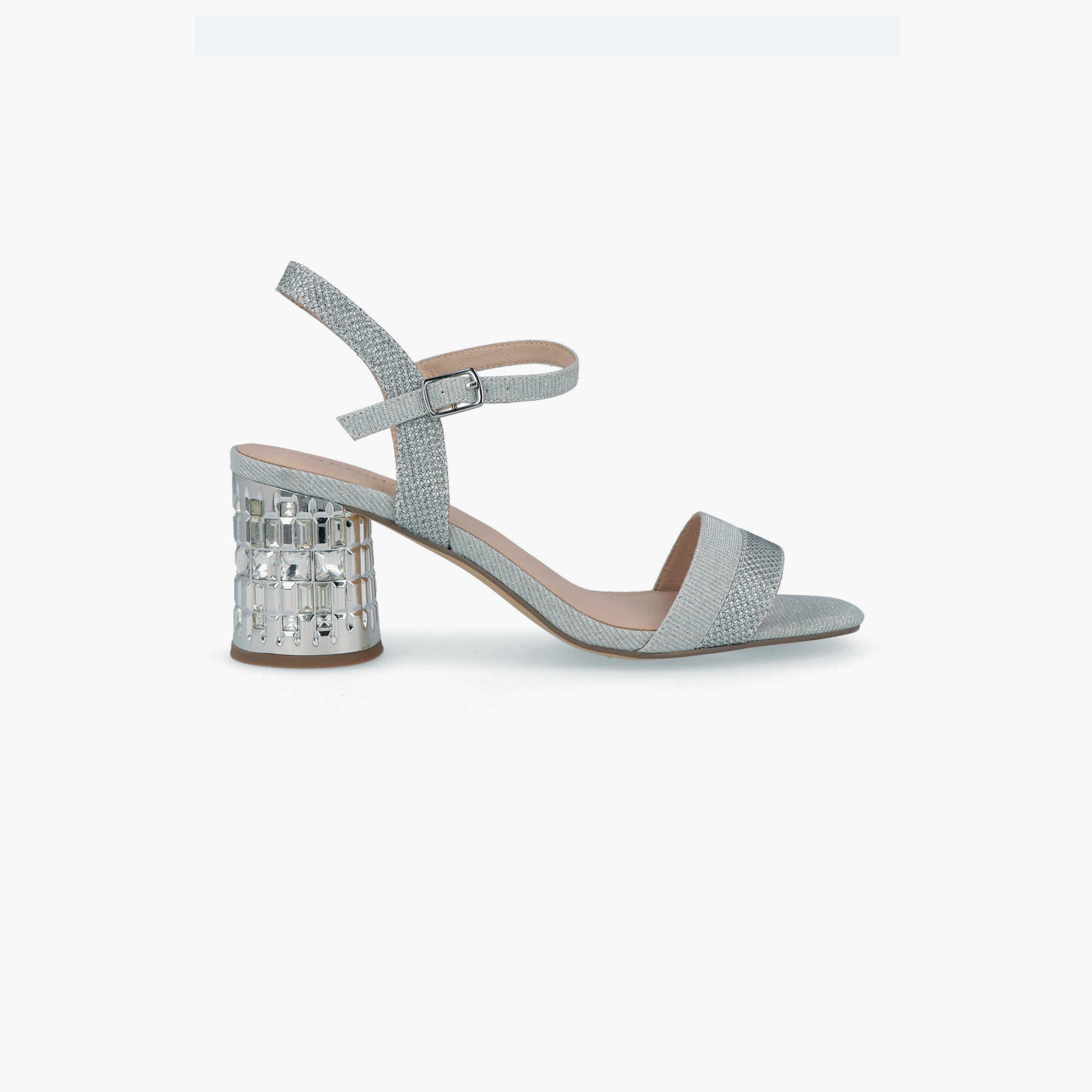 Menbur Women's Woven Block Heels with Crystal | 21863-women-shoes-heels-image-1