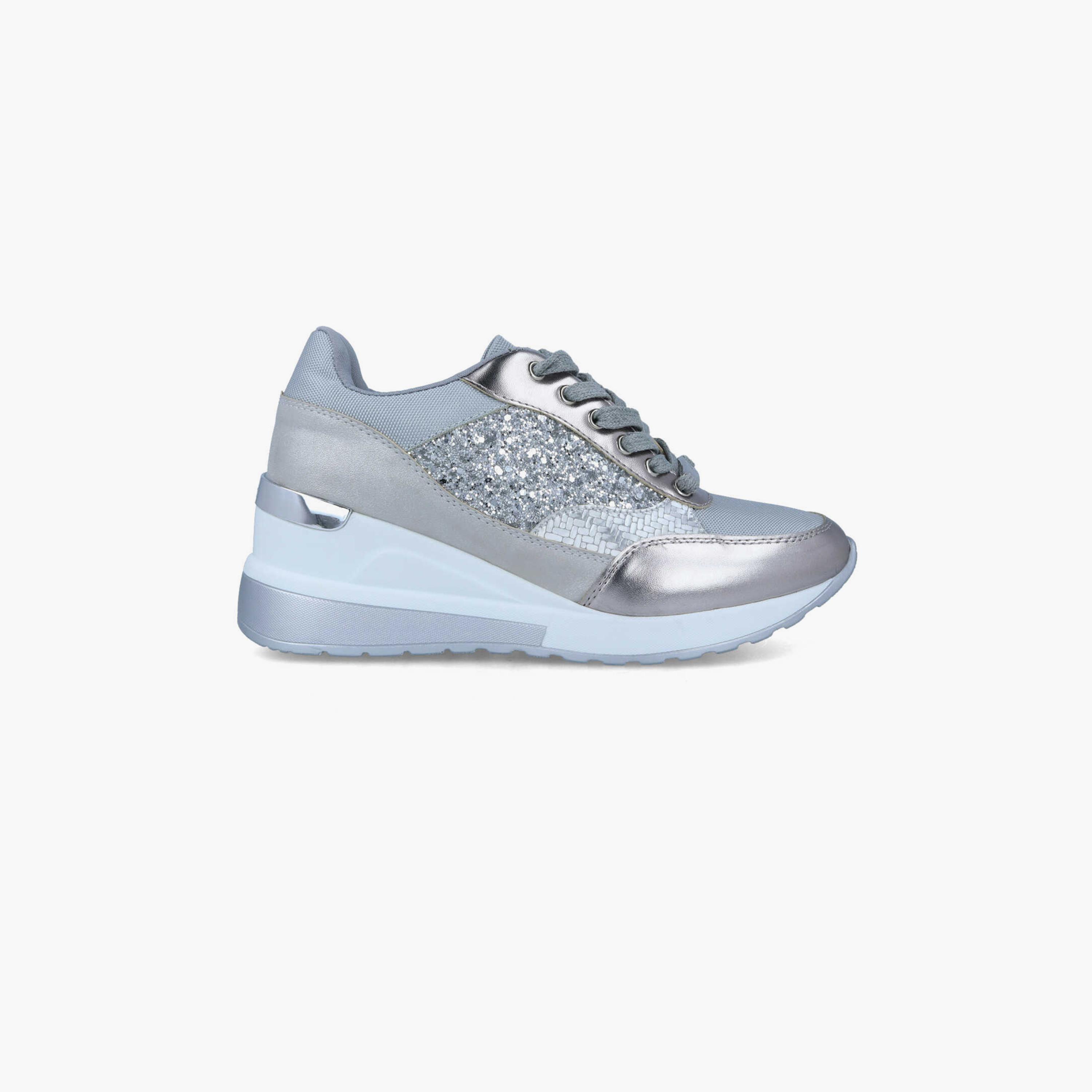 Menbur Women's Metallic Low Ankle Sneakers with Embellishment | 21925-women-shoes-sneakers-image-1