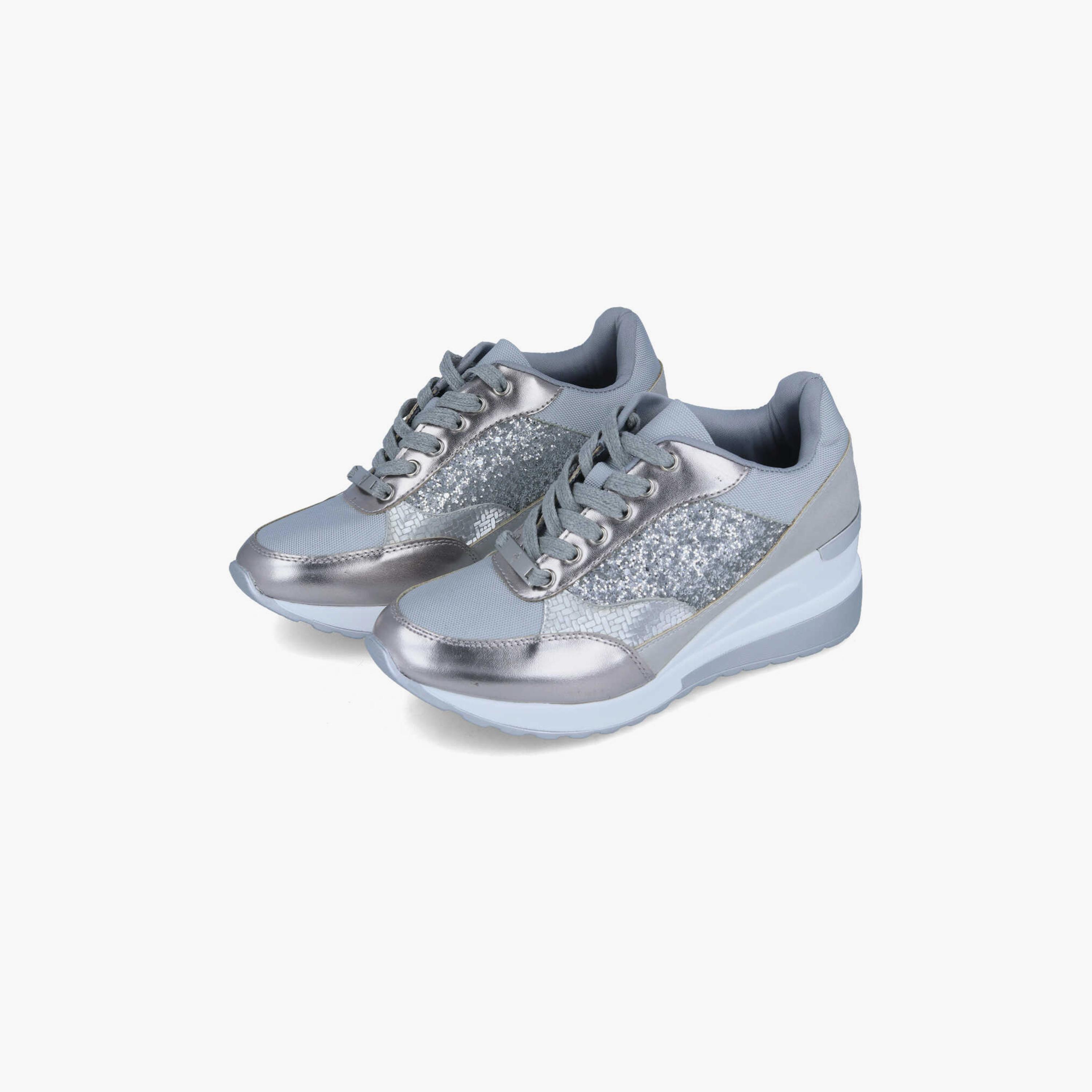 Menbur Women's Metallic Low Ankle Sneakers with Embellishment | 21925-women-shoes-sneakers-image-2