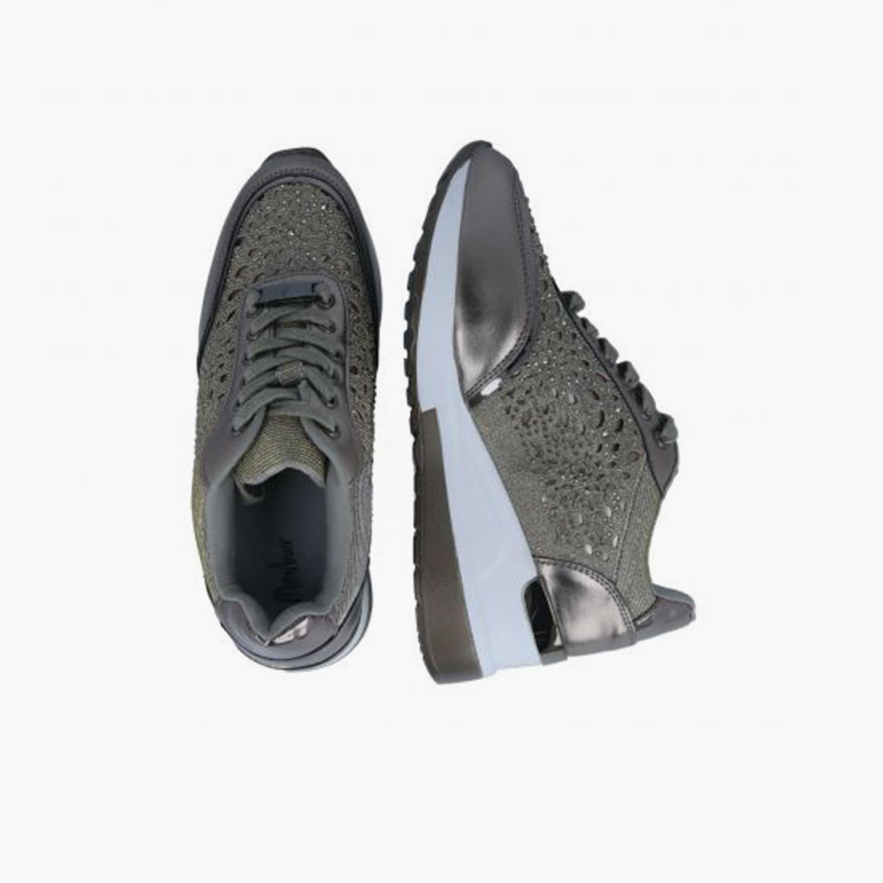 Menbur Women's Metallic Low Ankle Sneakers with Embellishment | 21949-women-shoes-sneakers-image-3
