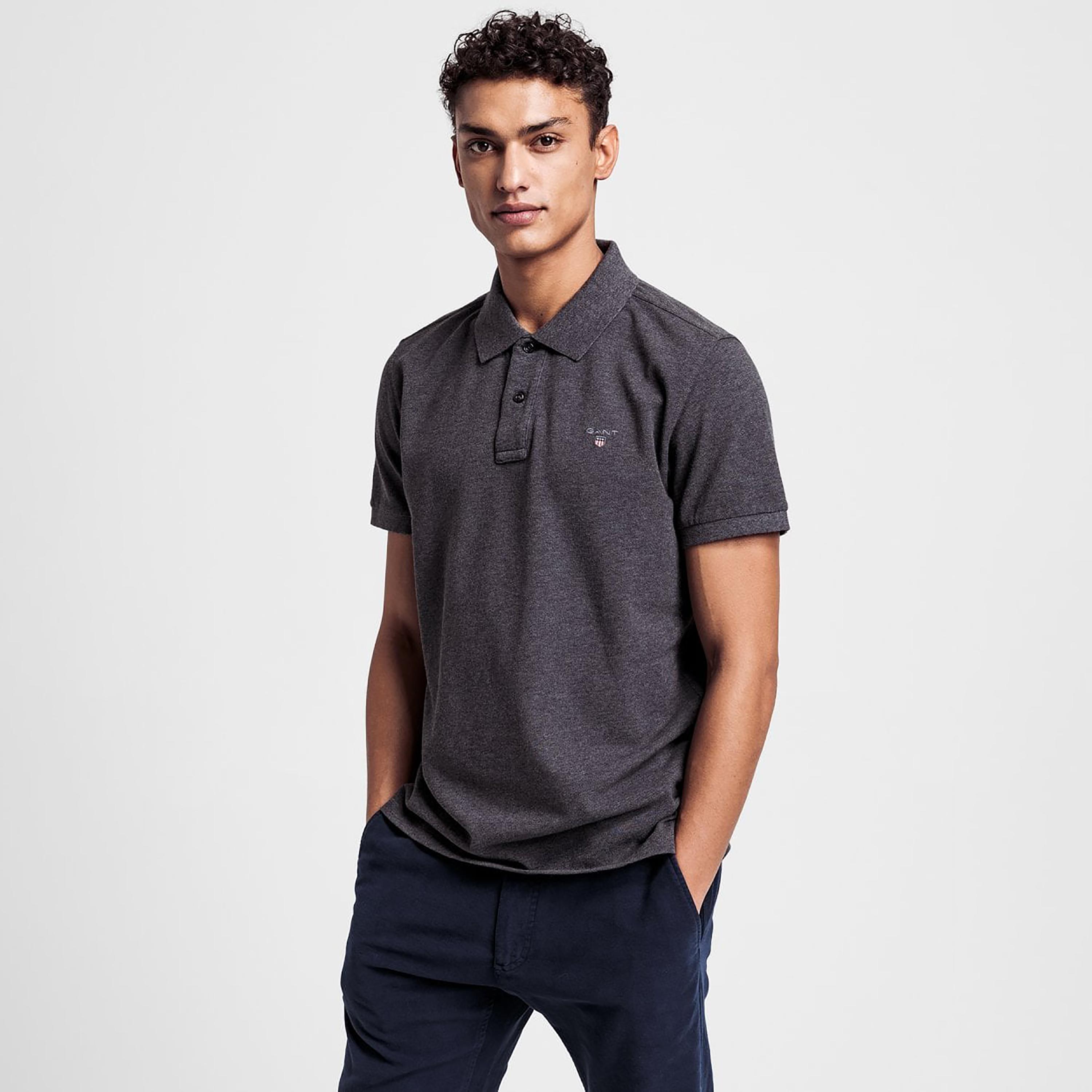 Gant Logo Detail Collared Short Sleeves Polo T-Shirt-men-clothing-tshirtsandpolos-polos-image-1