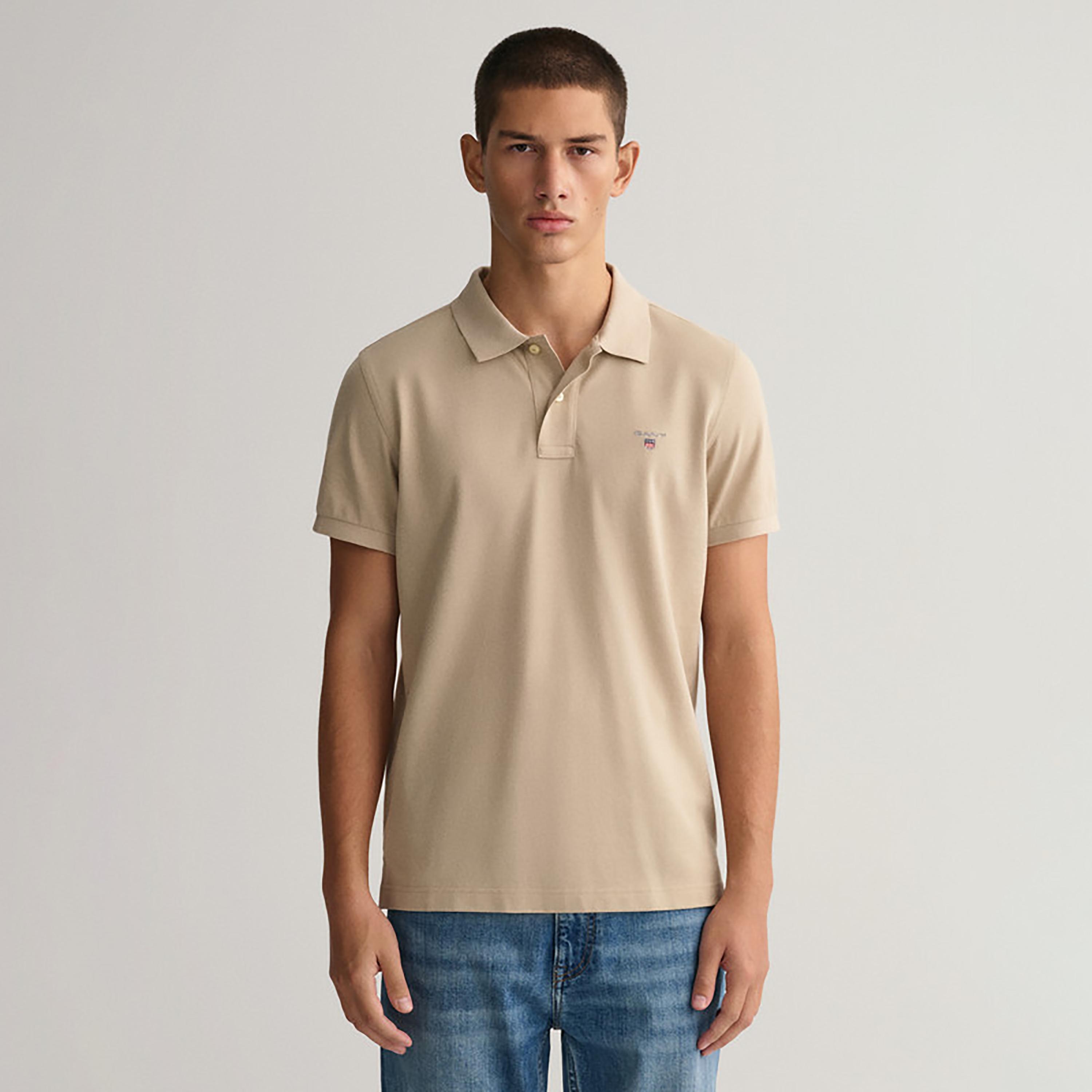 Gant Logo Detail Collared Short Sleeves Polo T-Shirt-men-clothing-tshirtsandpolos-polos-image-1
