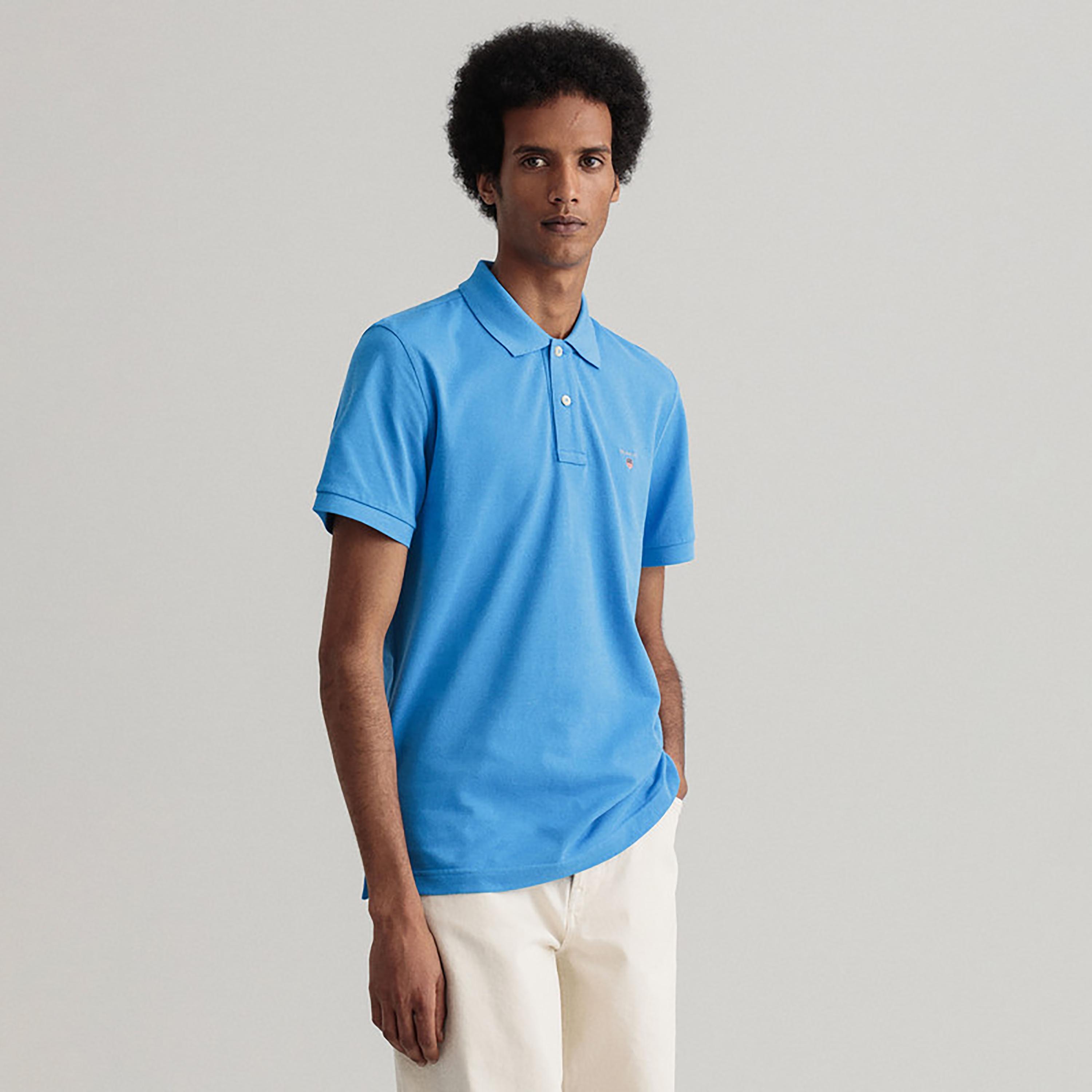 تي-شيرت بولو من جانت لوجو بأكمام قصيرة وياقة-men-clothing-tshirtsandpolos-polos-image-1