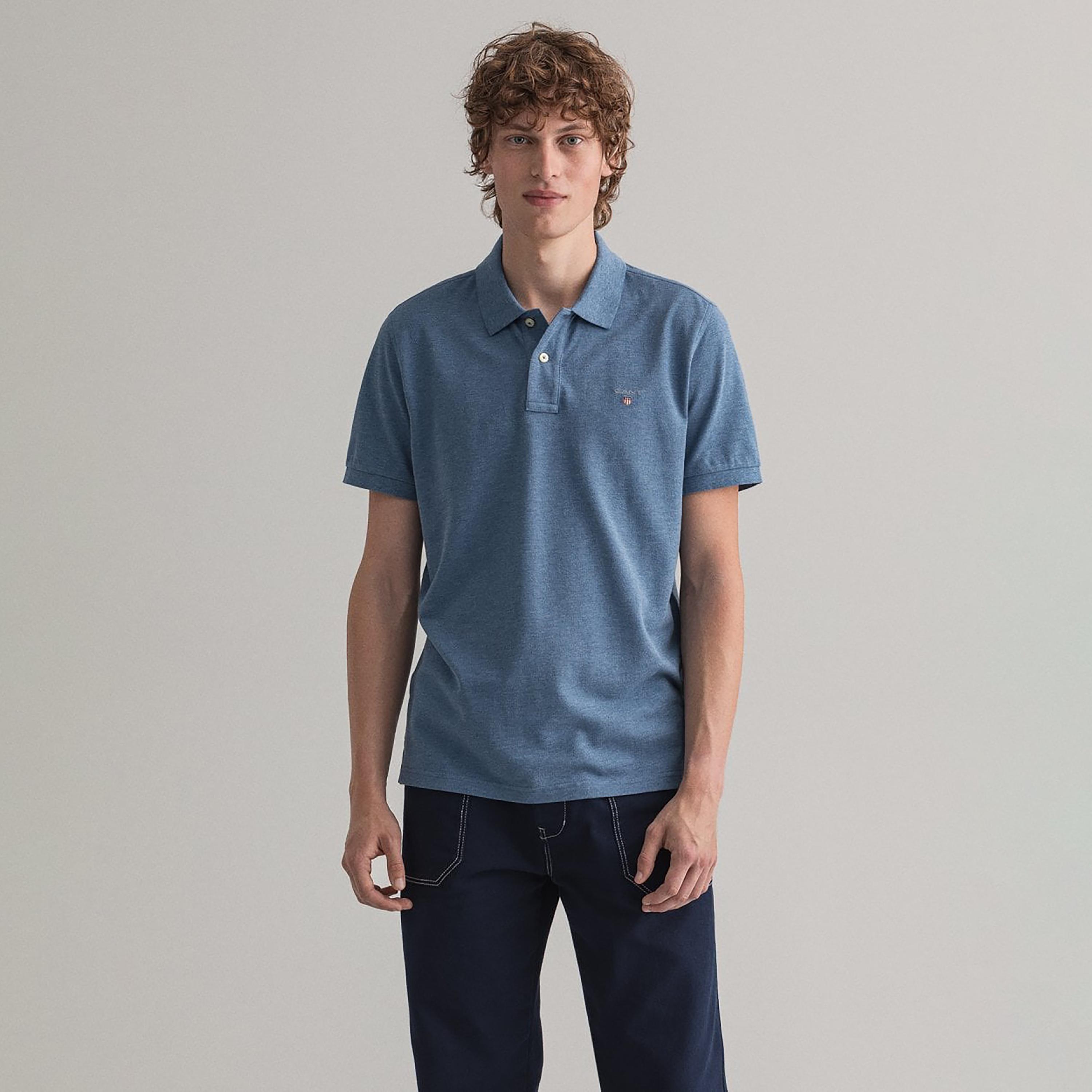 Gant Logo Detail Collared Short Sleeves Polo T-Shirt-men-clothing-tshirtsandpolos-polos-image-1