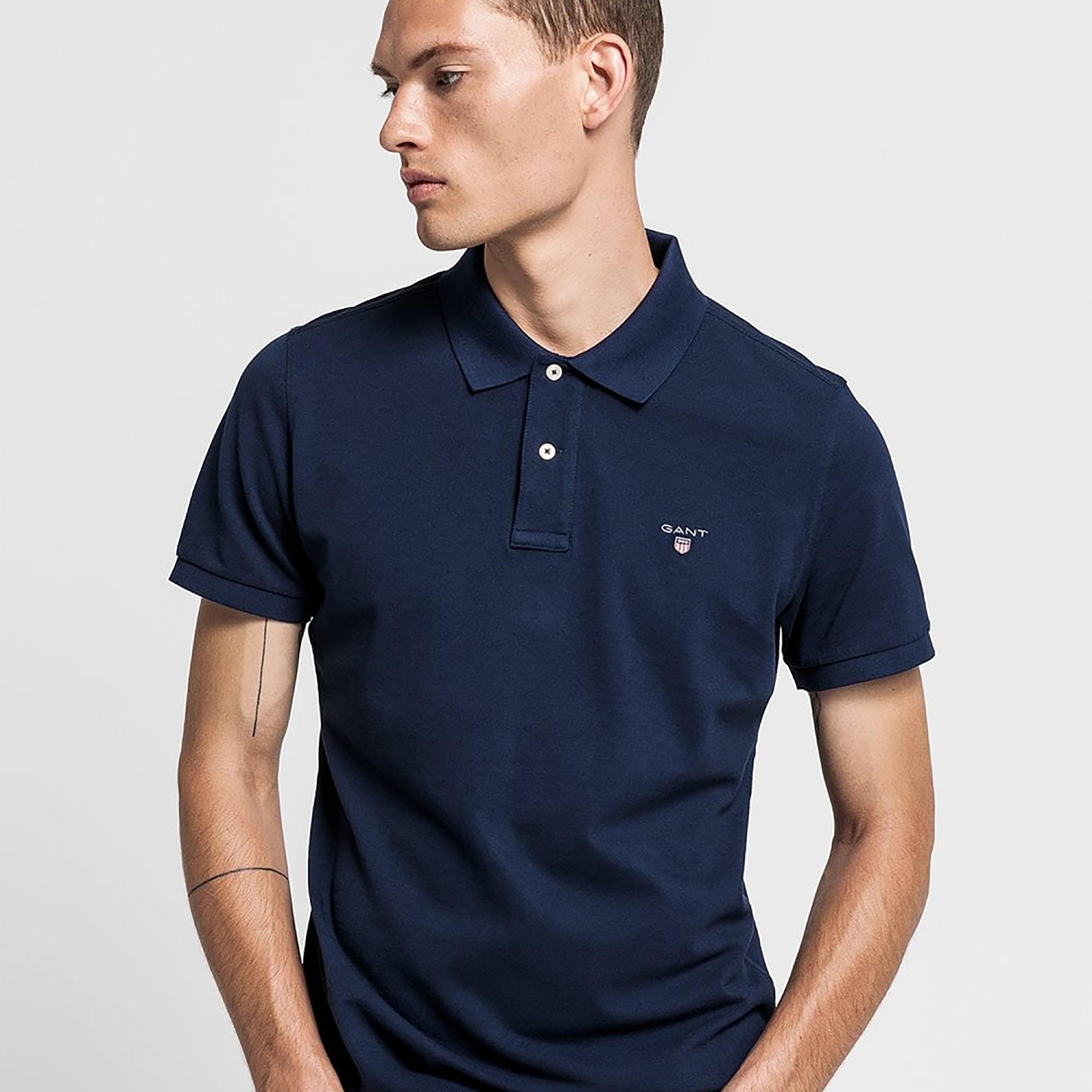 تي-شيرت بولو من جانت لوجو بأكمام قصيرة وياقة-men-clothing-tshirtsandpolos-polos-image-3