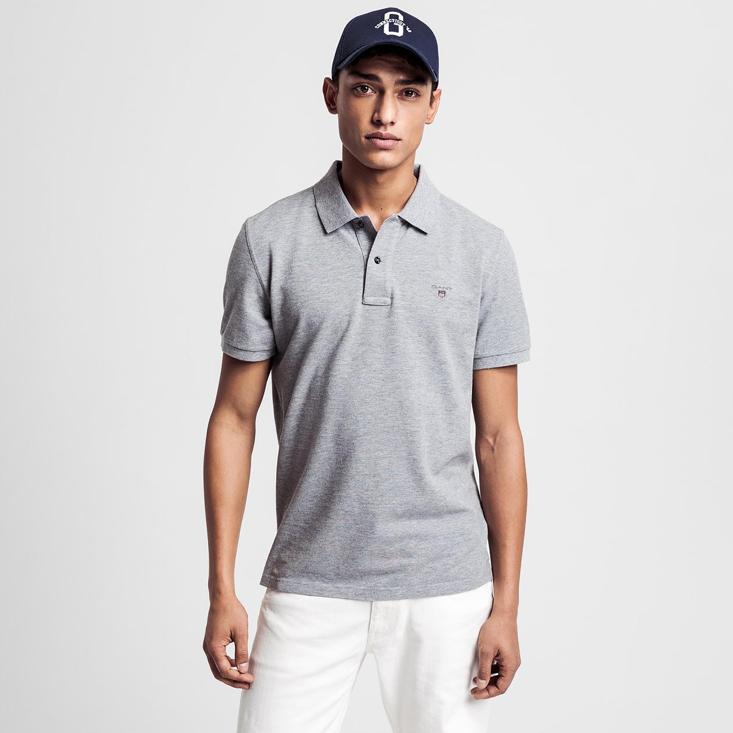 Gant Plain Regular Fit Short Sleeves Men's Polo T-Shirt-men-clothing-tshirtsandpolos-polos-image-1
