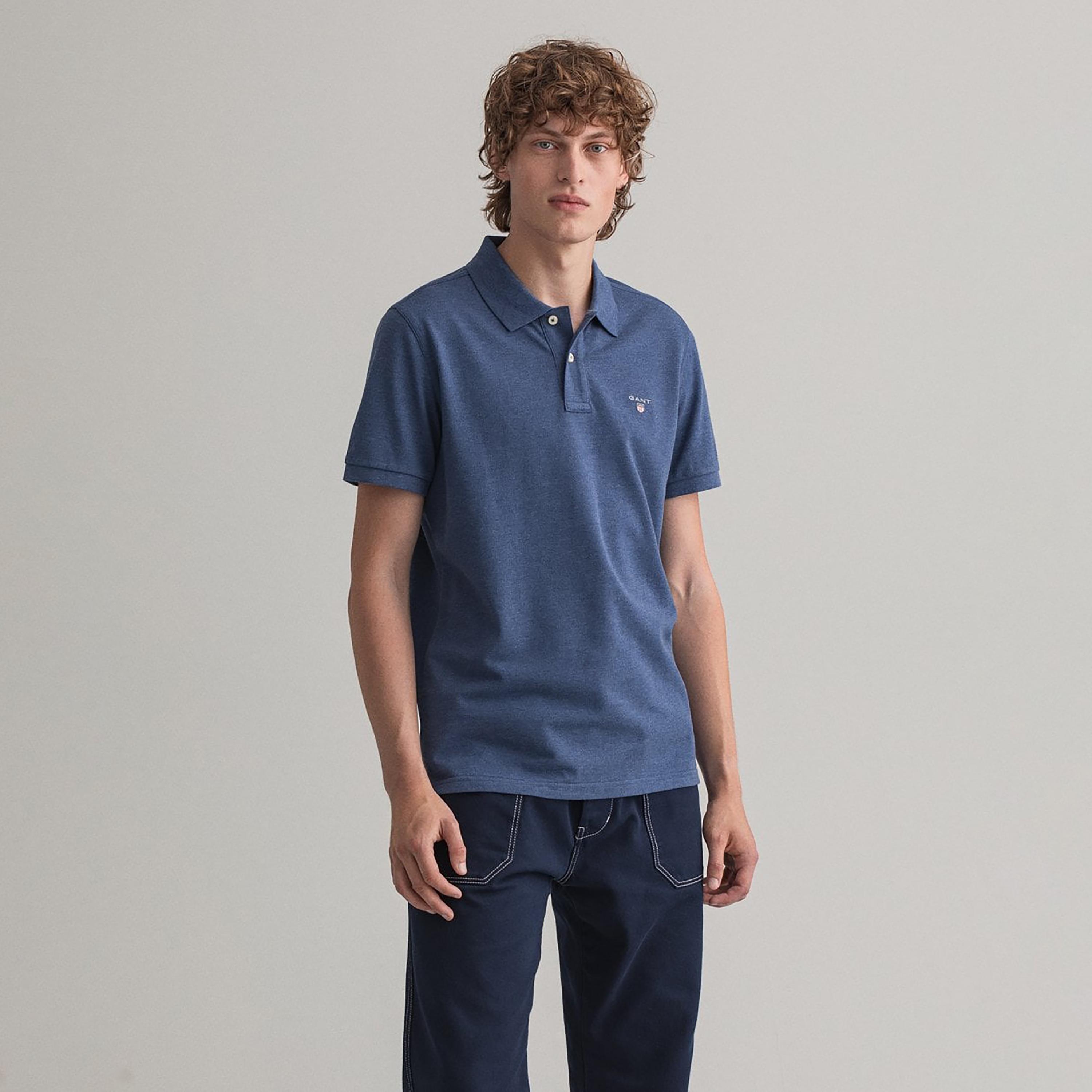 Gant Logo Detail Collared Short Sleeves Polo T-Shirt-men-clothing-tshirtsandpolos-polos-image-1