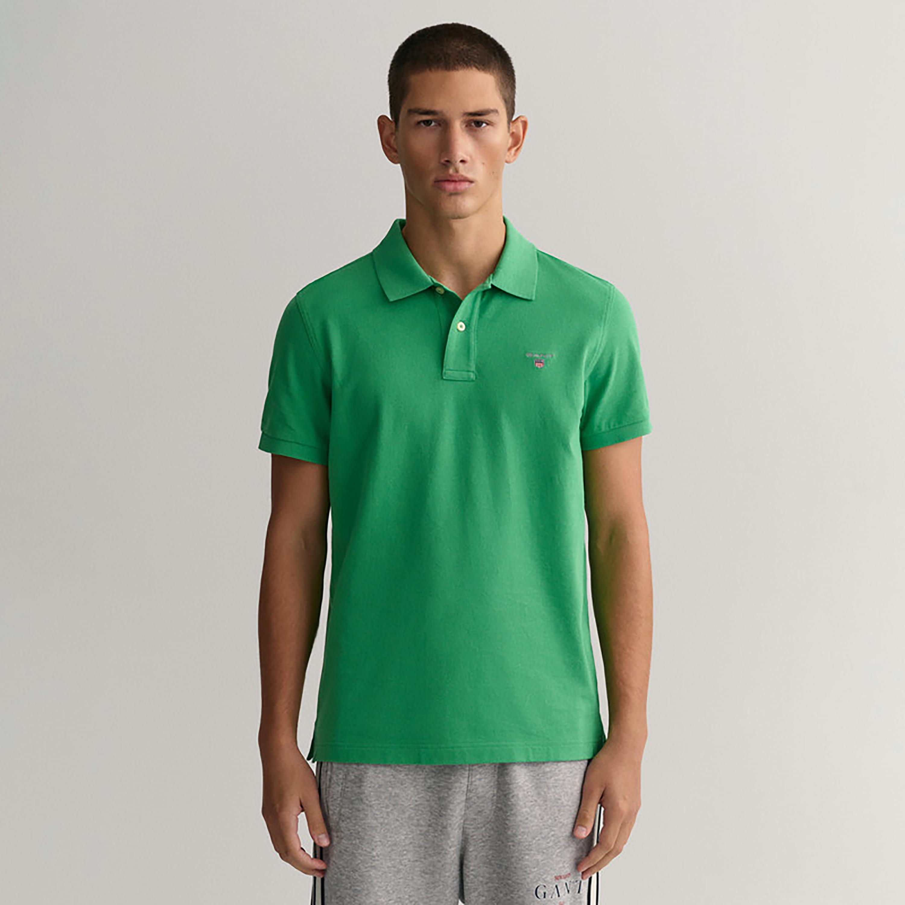 Gant Logo Detail Collared Short Sleeves Polo T-Shirt-men-clothing-tshirtsandpolos-polos-image-1