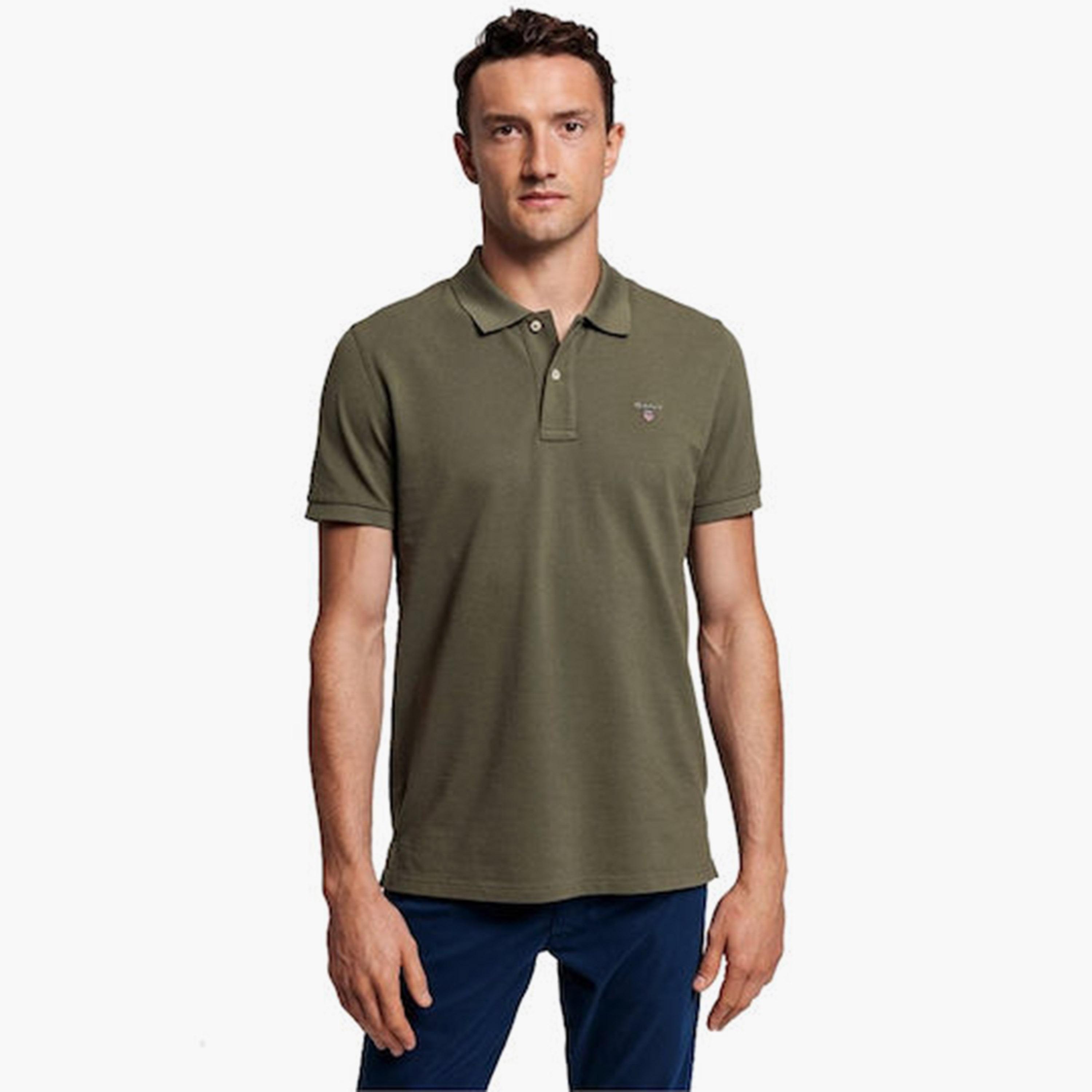 Gant Logo Detail Collared Short Sleeves Polo T-Shirt-men-clothing-tshirtsandpolos-polos-image-1