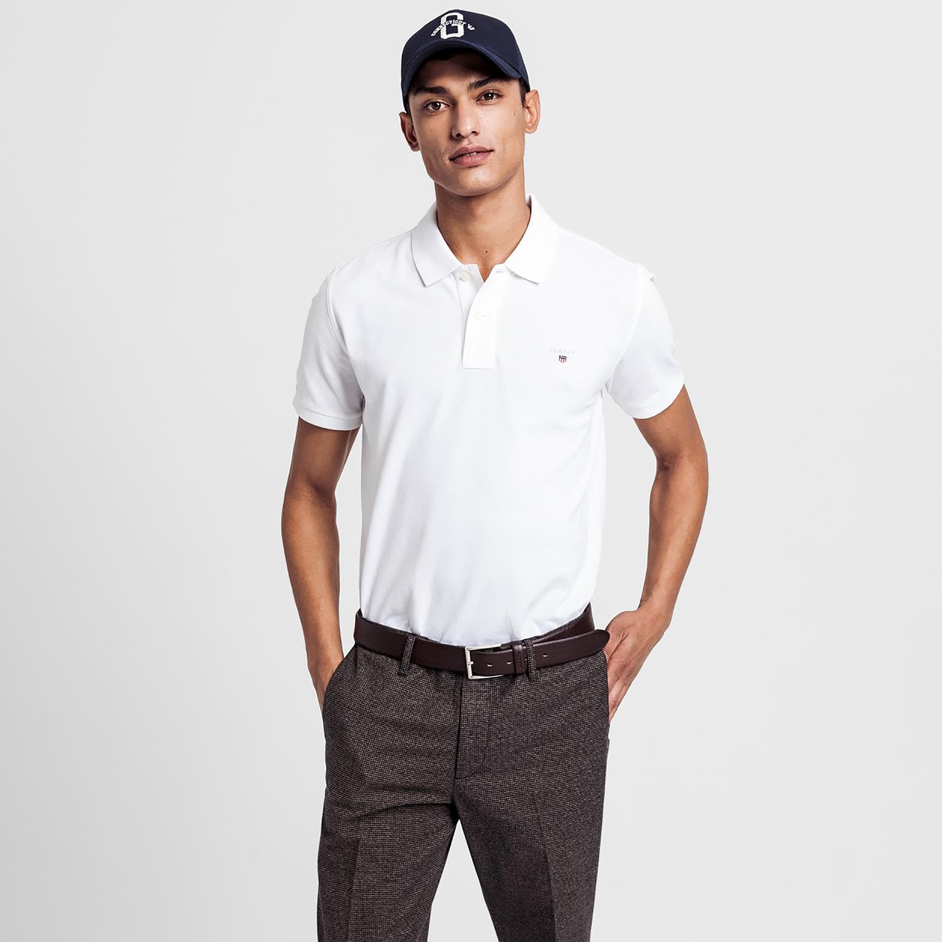 Gant Logo Detail Collared Short Sleeves Polo T-Shirt-men-clothing-tshirtsandpolos-polos-image-1