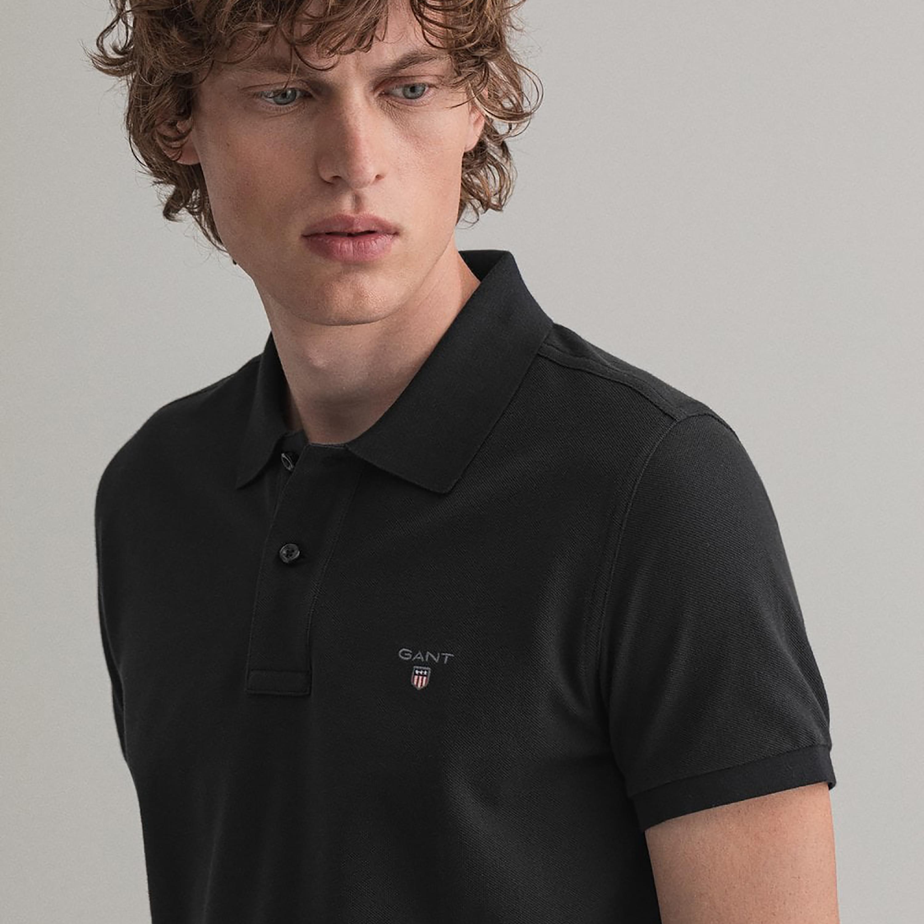 تي-شيرت بولو من جانت لوجو بأكمام قصيرة وياقة-men-clothing-tshirtsandpolos-polos-image-3