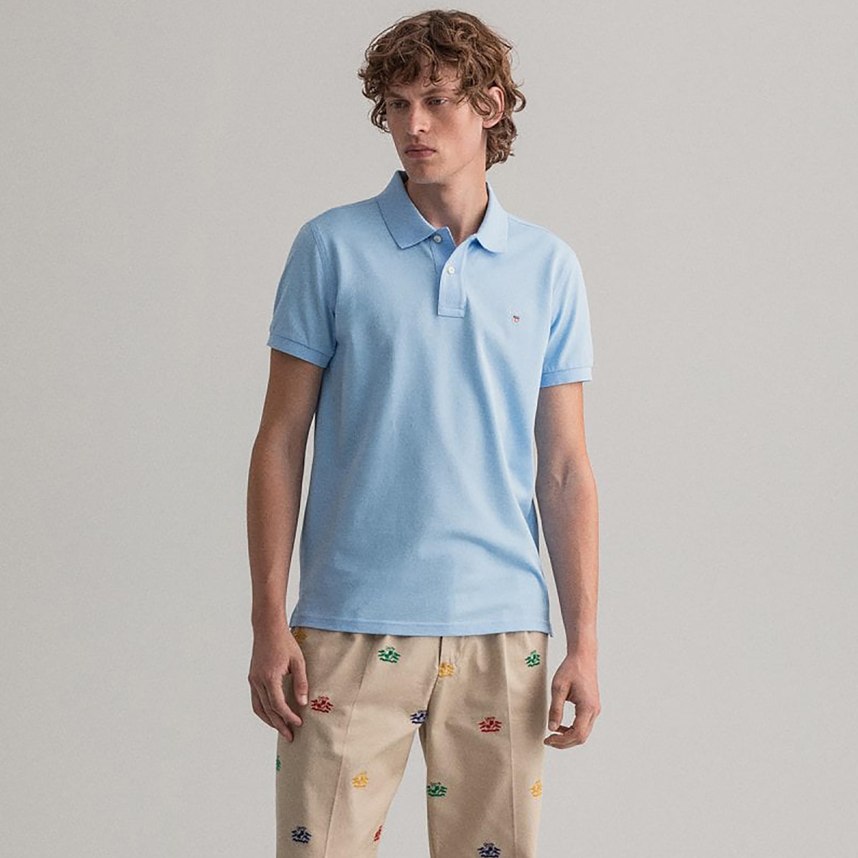 تي-شيرت بولو من جانت لوجو بأكمام قصيرة وياقة-men-clothing-tshirtsandpolos-polos-image-1