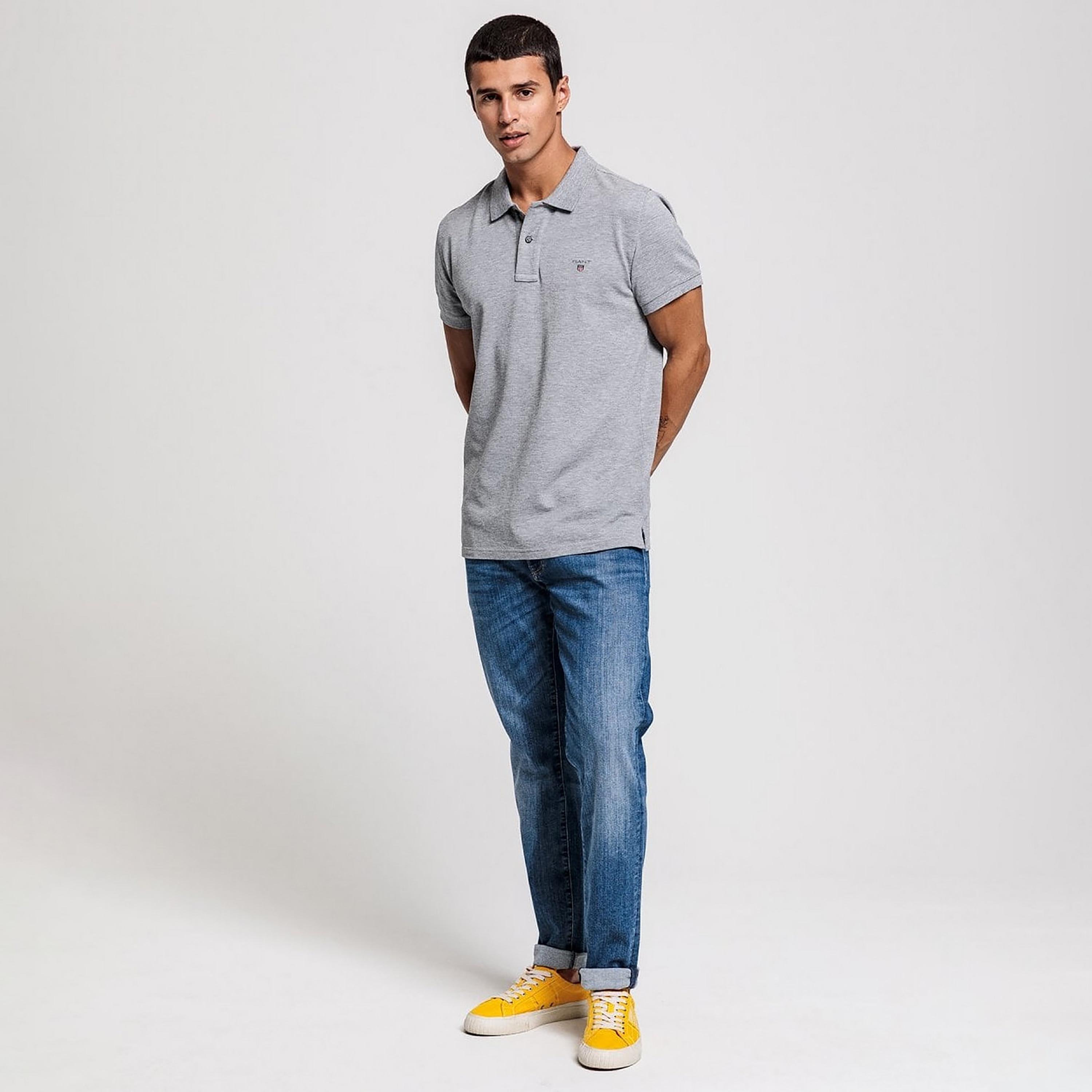 قميص بولو رجالي سادة بأكمام قصيرة من غانت-men-clothing-tshirtsandpolos-polos-image-2
