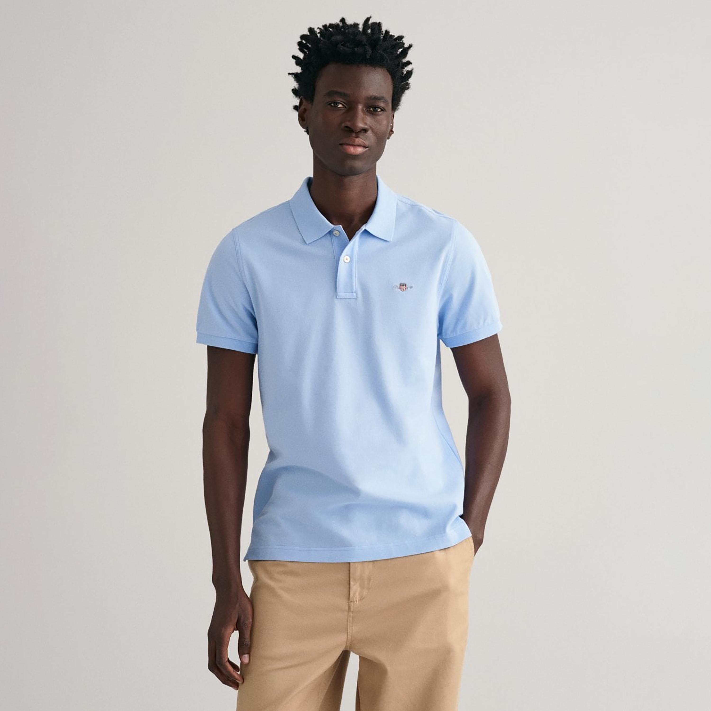 تي-شيرت بولو من جانت لوجو بأكمام قصيرة وياقة-men-clothing-tshirtsandpolos-polos-image-1