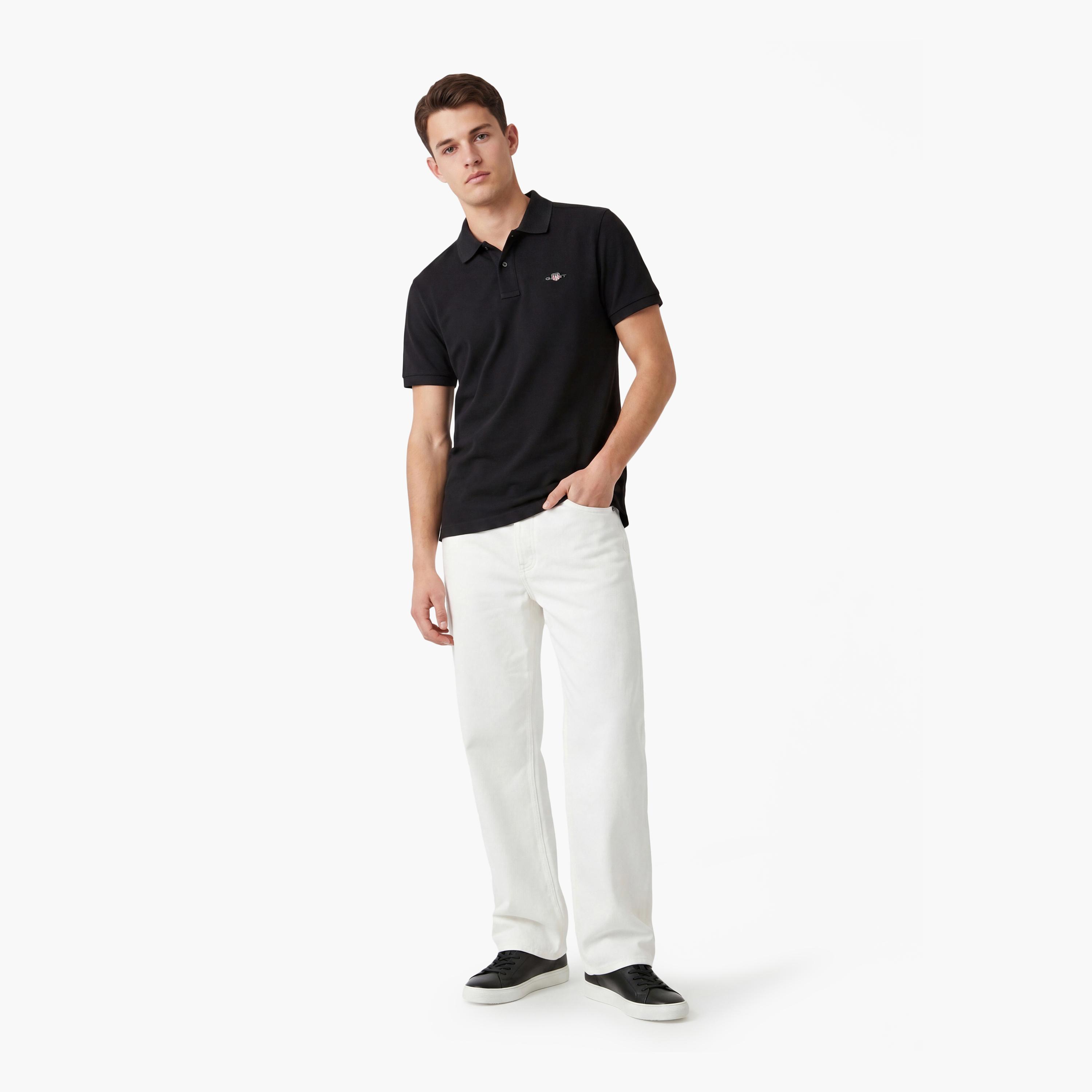 Gant Shield Regular Fit Short Sleeves Pique Men's Polo T-Shirt-men-clothing-tshirtsandpolos-polos-image-2