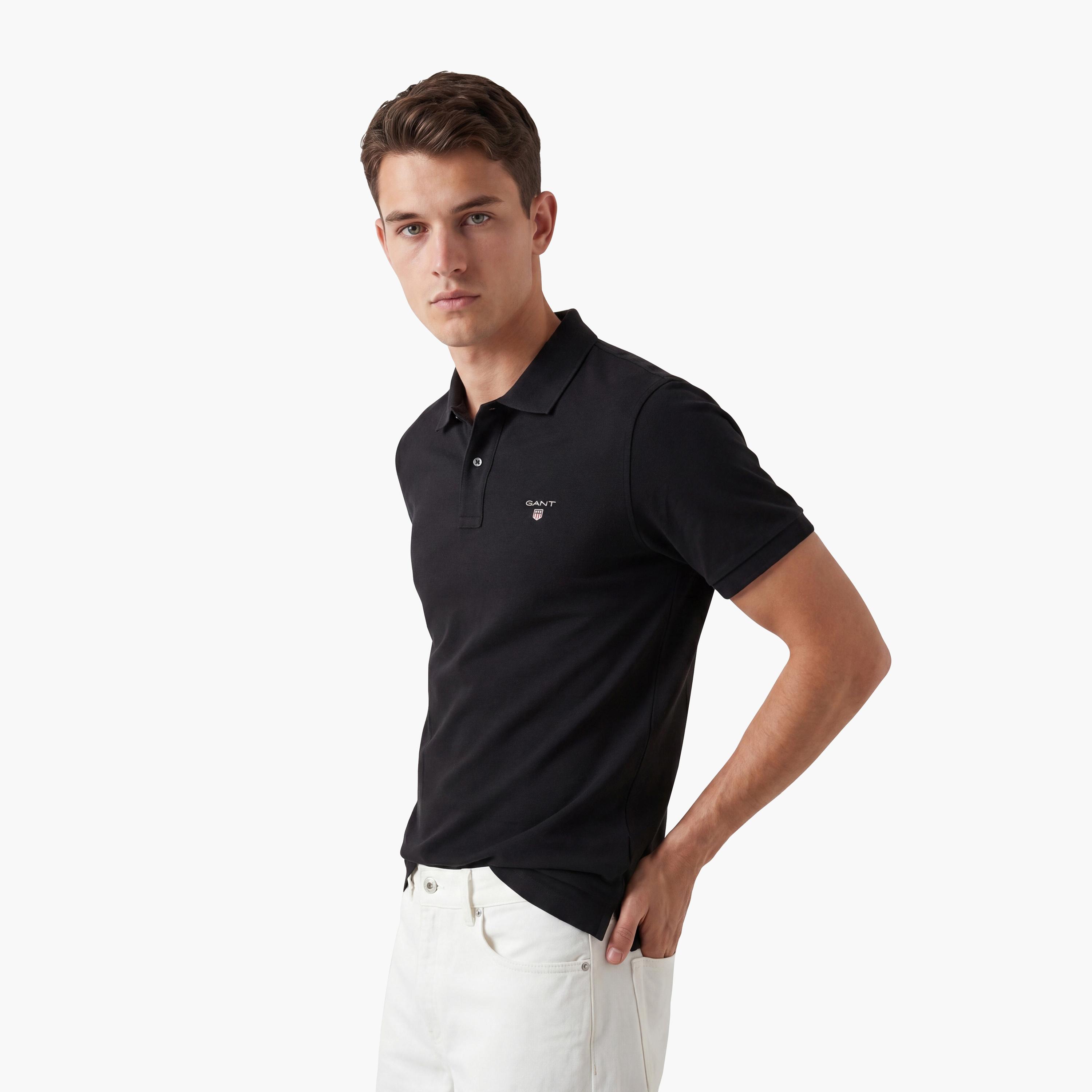 Gant Shield Regular Fit Short Sleeves Pique Men's Polo T-Shirt-men-clothing-tshirtsandpolos-polos-image-3