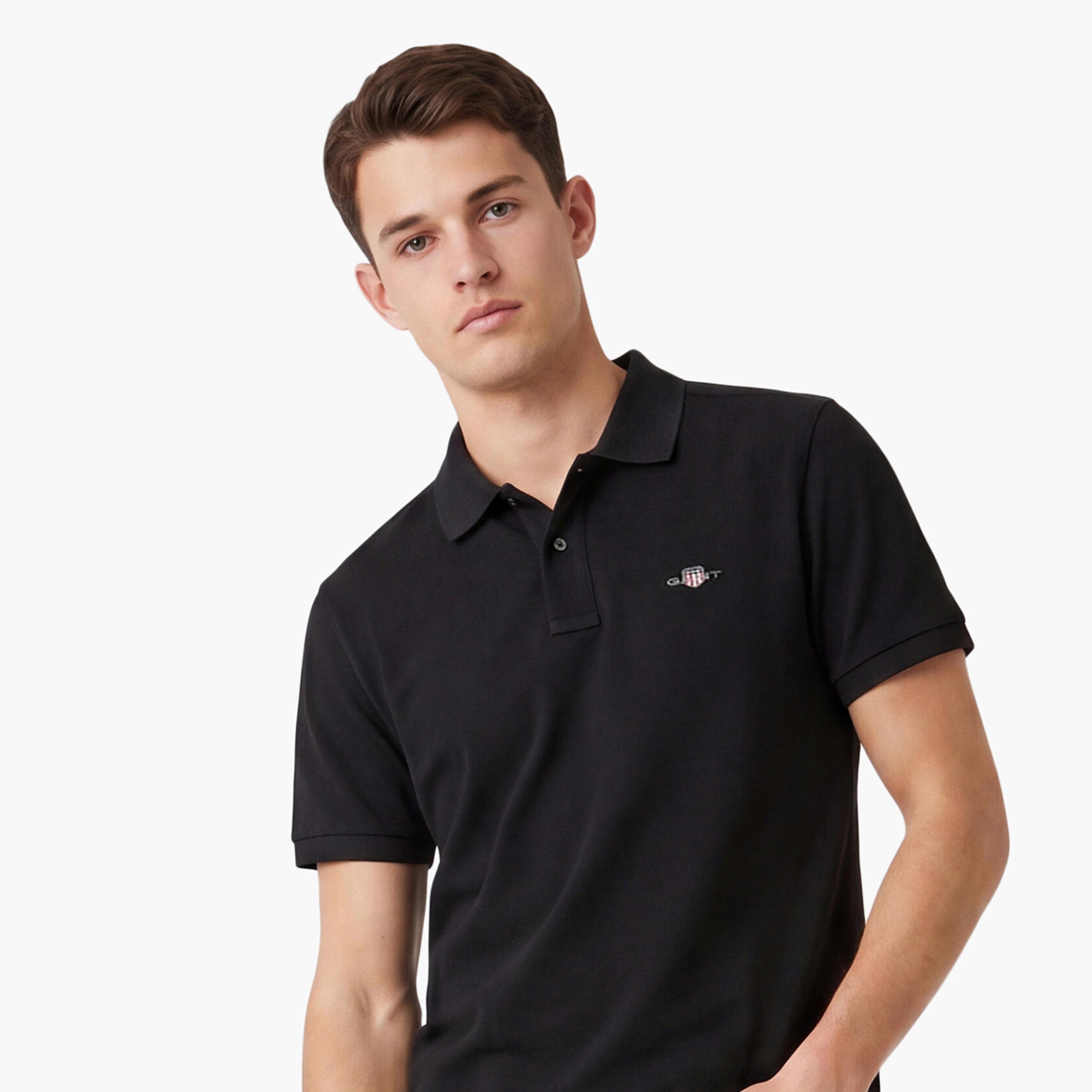 Gant Shield Regular Fit Short Sleeves Pique Men's Polo T-Shirt-men-clothing-tshirtsandpolos-polos-image-4