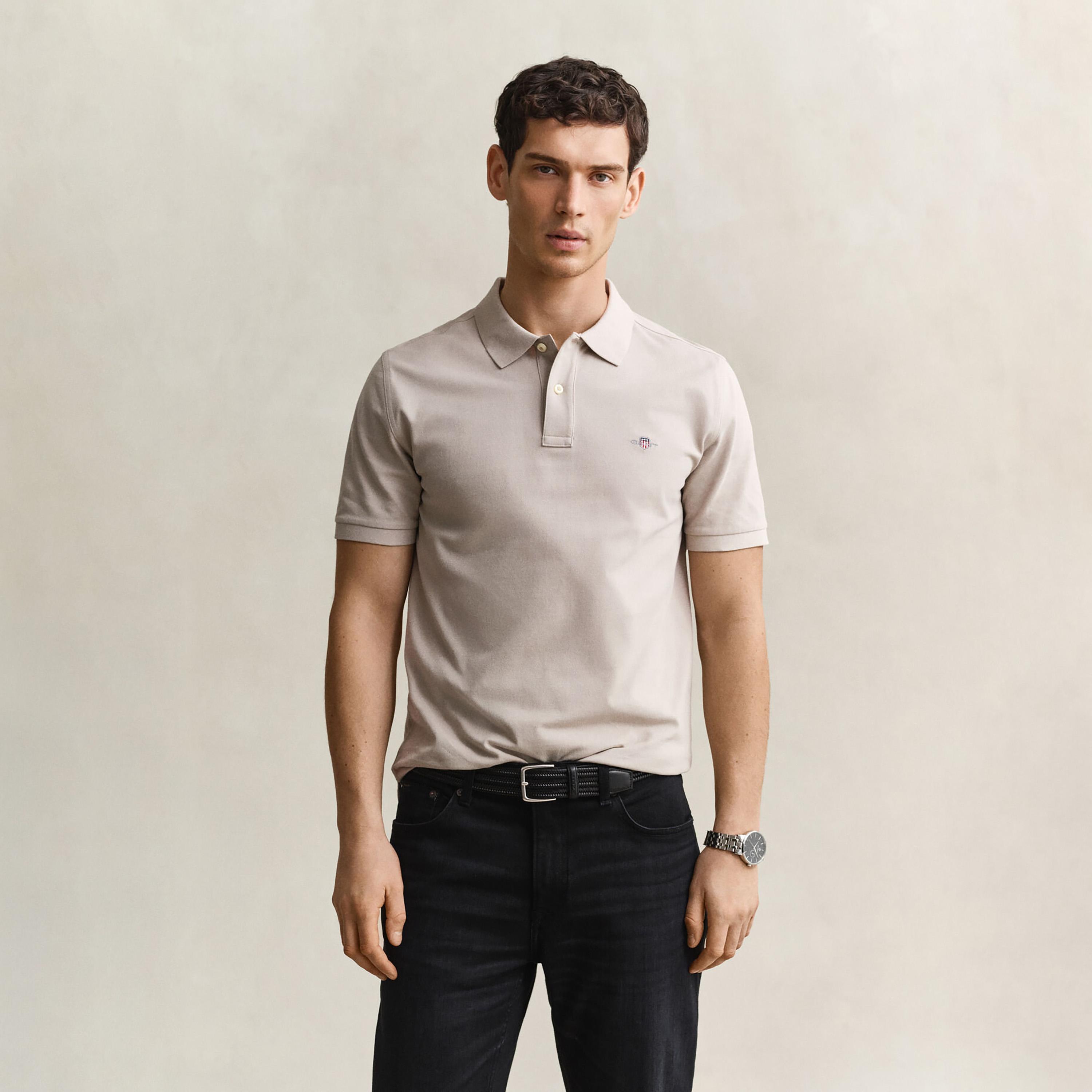 تي-شيرت بولو من جانت لوجو بأكمام قصيرة وياقة-men-clothing-tshirtsandpolos-polos-image-1