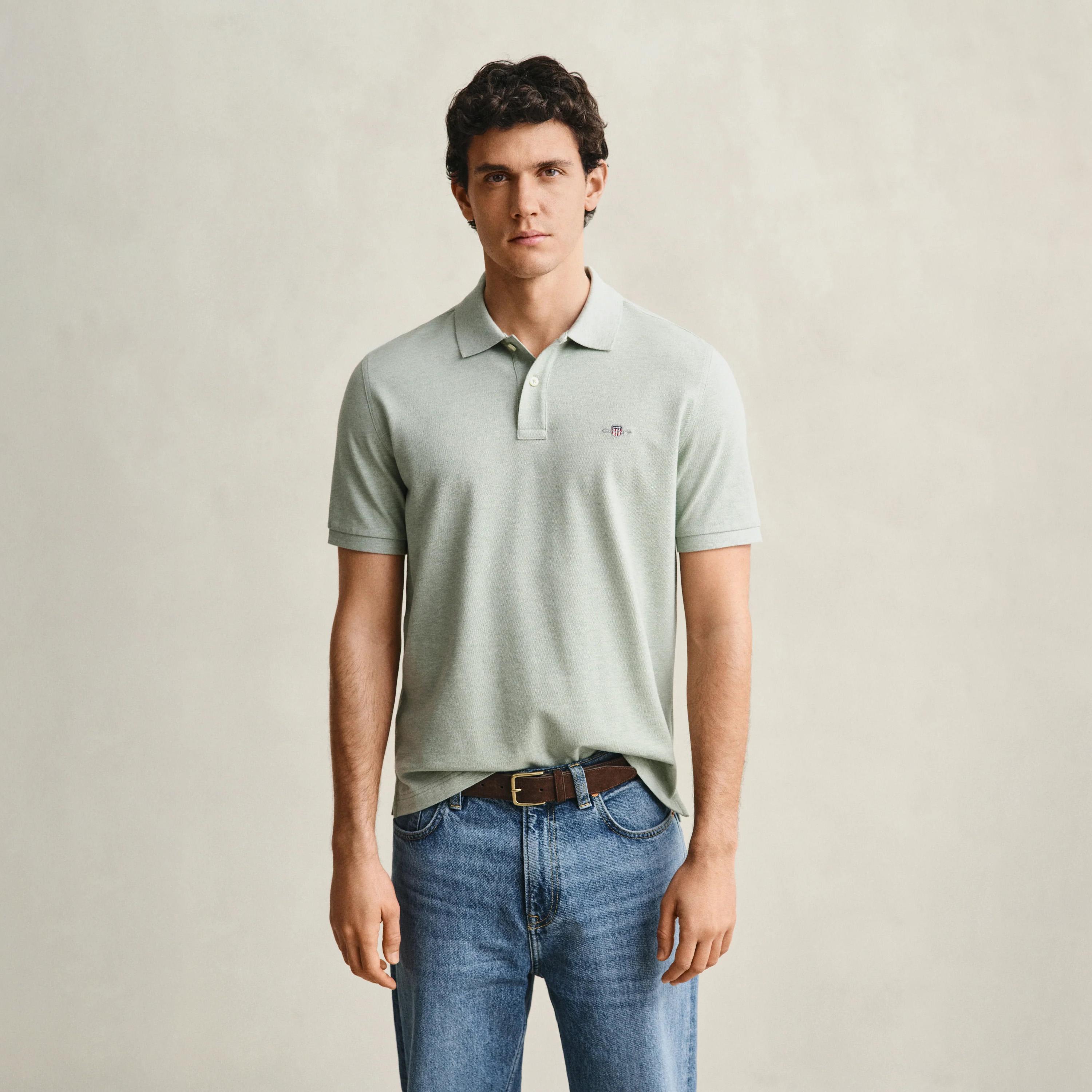 تي-شيرت بولو من جانت لوجو بأكمام قصيرة وياقة-men-clothing-tshirtsandpolos-polos-image-1