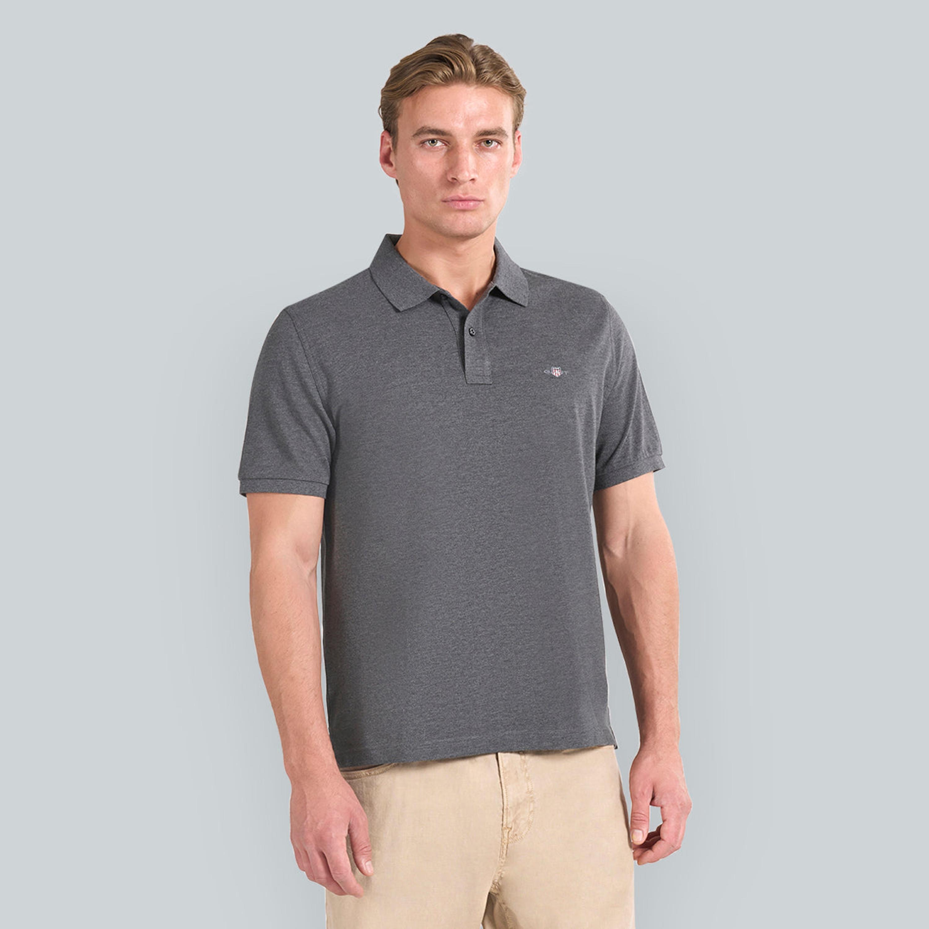 تيشيرت بولو رجالي بياقة سادة وأكمام قصيرة من جانت.-men-clothing-tshirtsandpolos-polos-image-49