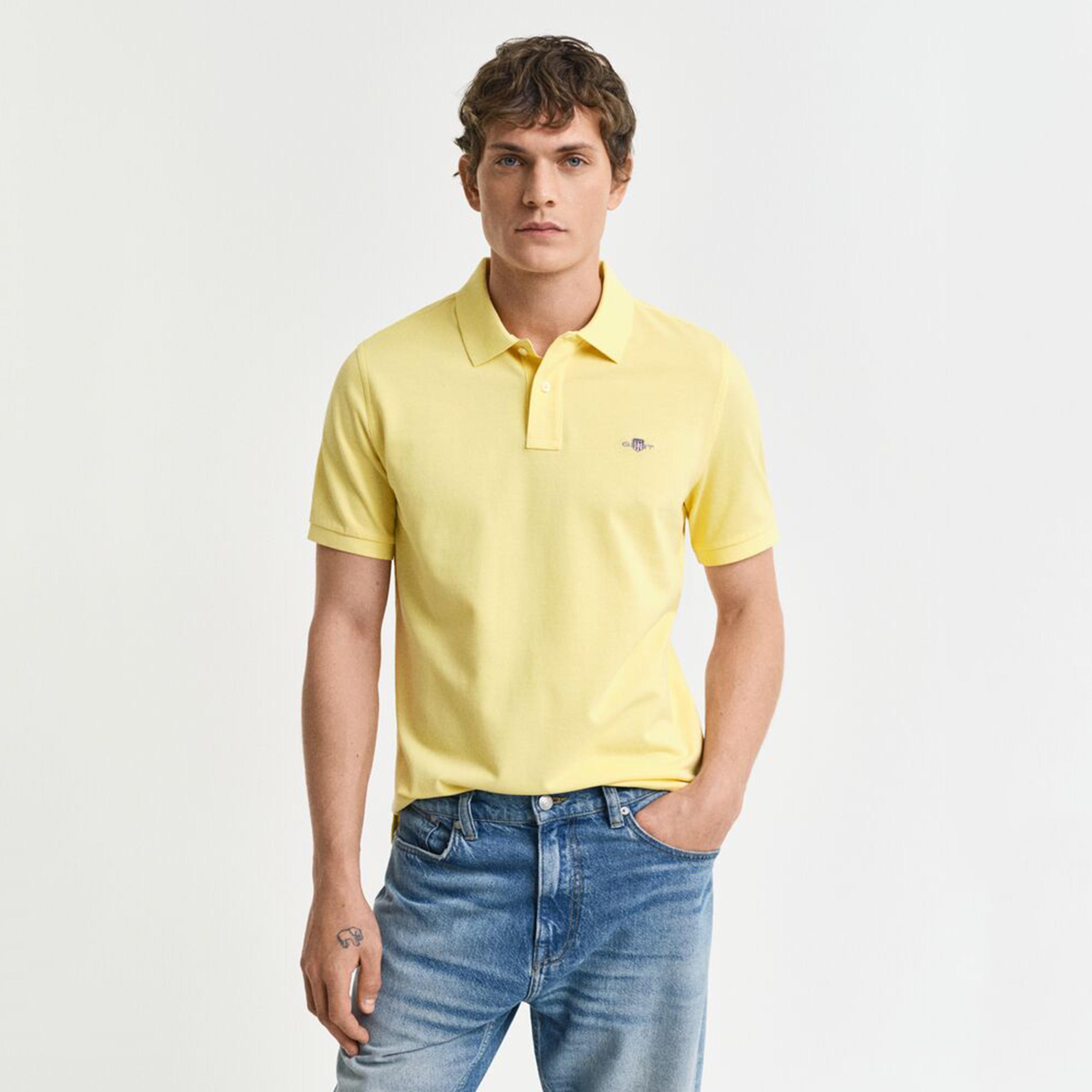 تيشيرت بولو رجالي بياقة سادة وأكمام قصيرة من جانت.-men-clothing-tshirtsandpolos-polos-image-45
