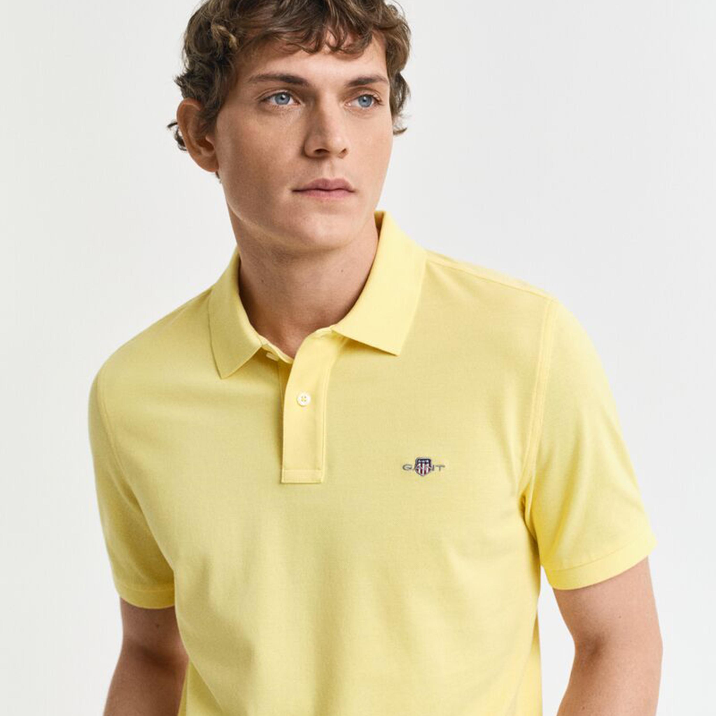 تيشيرت بولو رجالي بياقة سادة وأكمام قصيرة من جانت.-men-clothing-tshirtsandpolos-polos-image-47