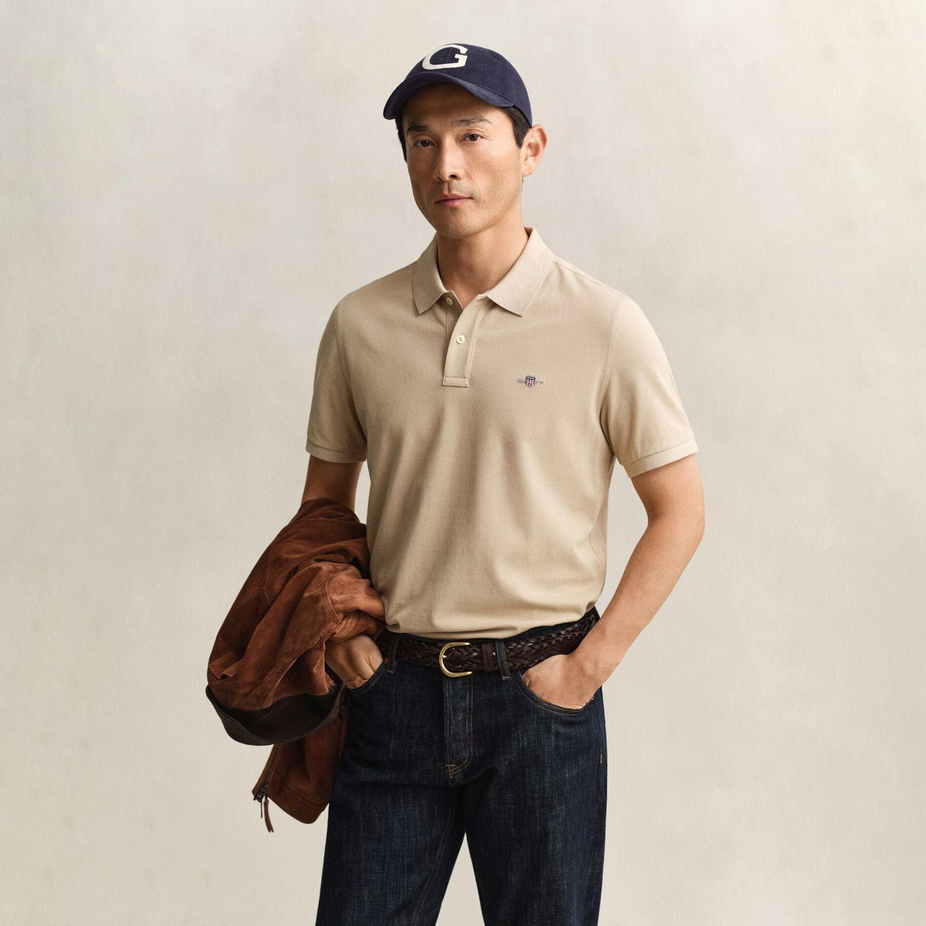 تي-شيرت بولو من جانت لوجو بأكمام قصيرة وياقة-men-clothing-tshirtsandpolos-polos-image-1