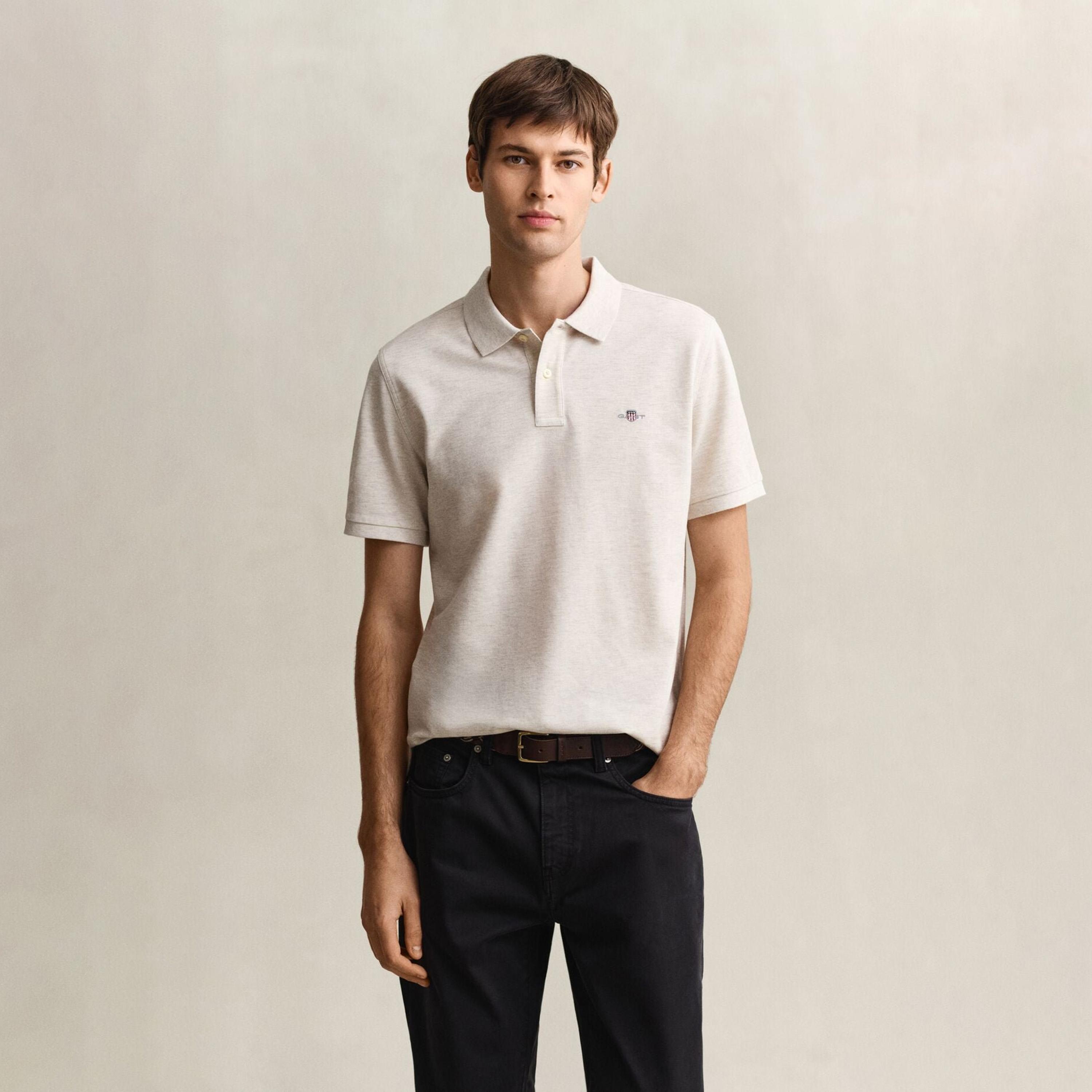 تي-شيرت بولو من جانت لوجو بأكمام قصيرة وياقة-men-clothing-tshirtsandpolos-polos-image-1