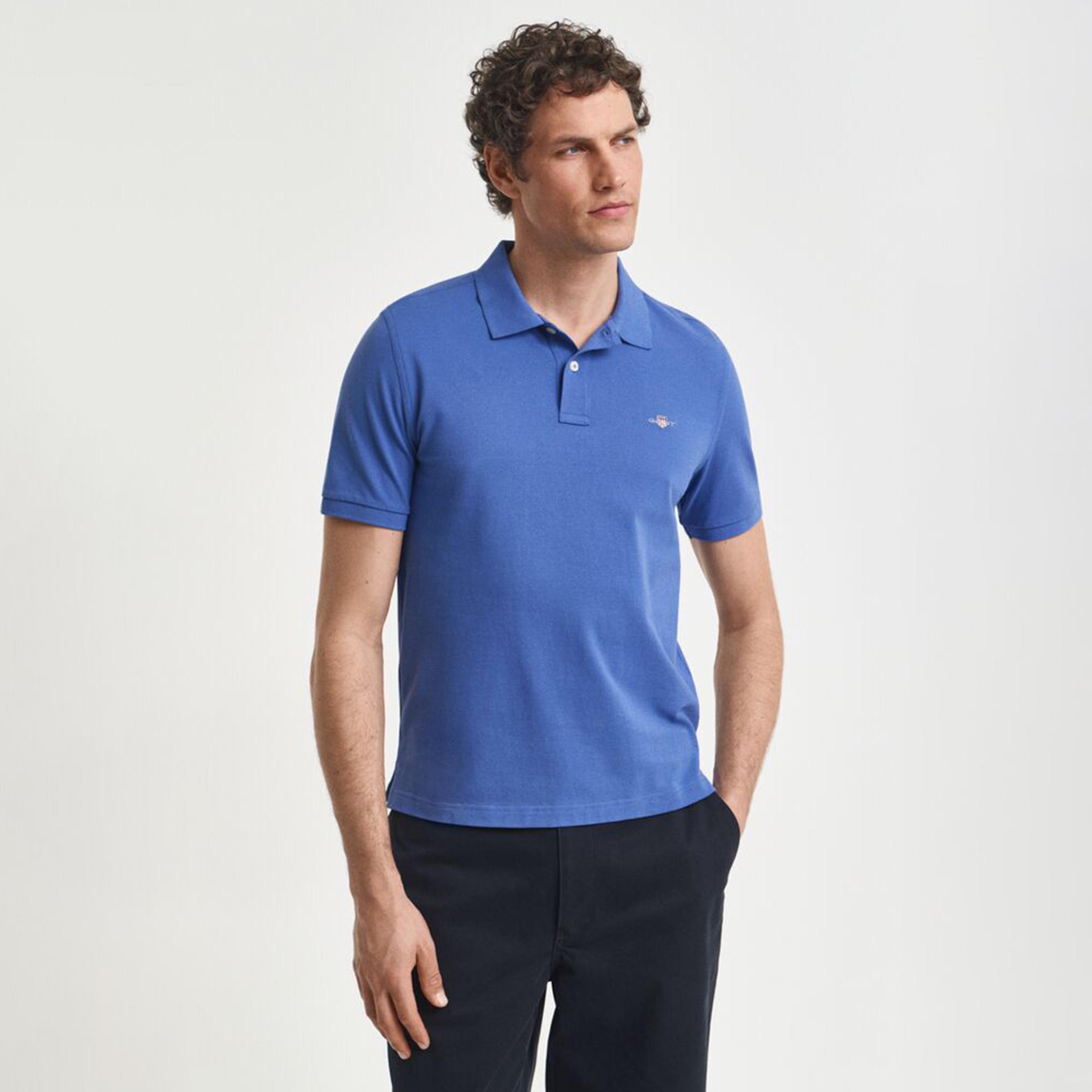 Gant Plain Collared Short Sleeves Men's Polo T-Shirt-men-clothing-tshirtsandpolos-polos-image-1
