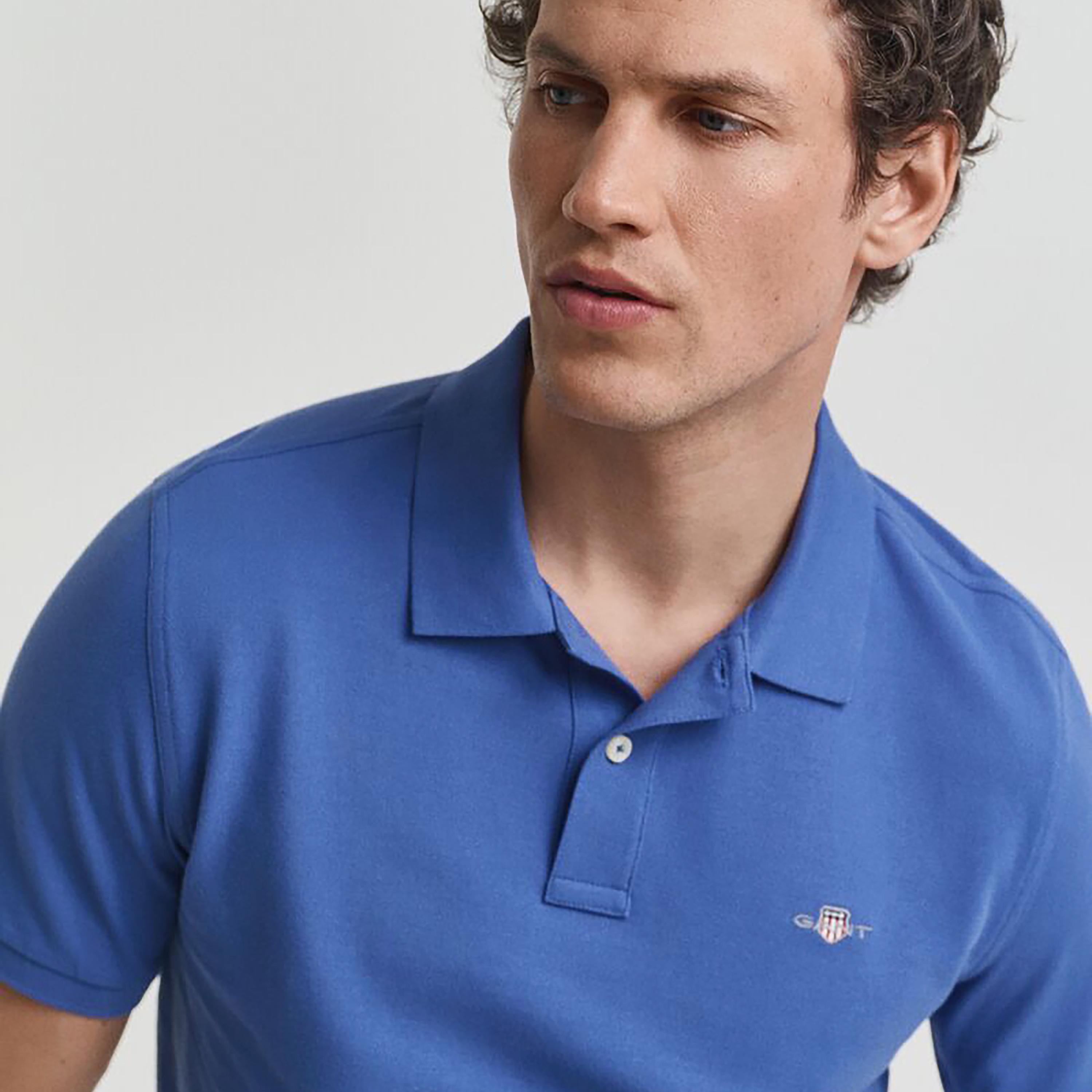Gant Plain Collared Short Sleeves Men's Polo T-Shirt-men-clothing-tshirtsandpolos-polos-image-3