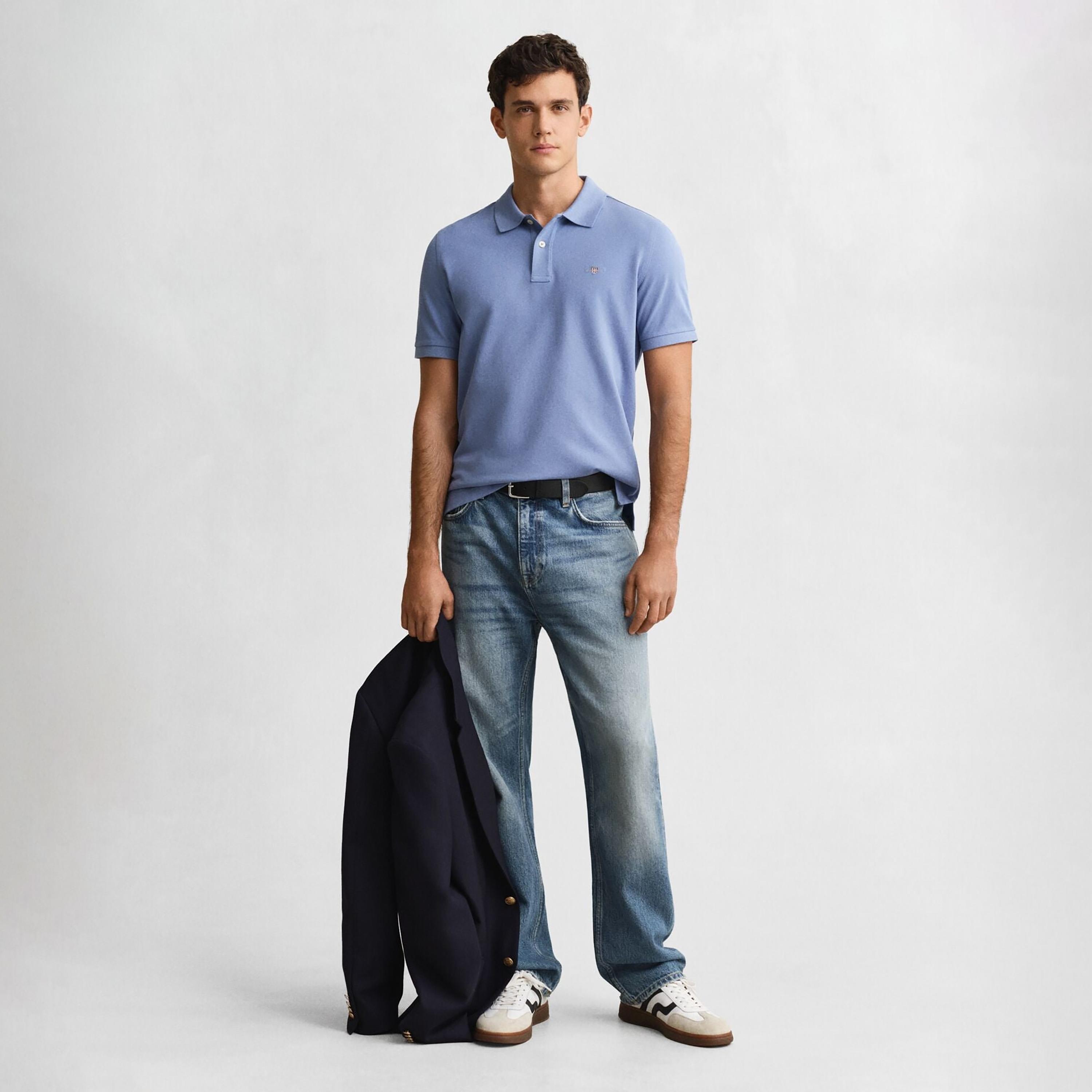 تي-شيرت بولو من جانت لوجو بأكمام قصيرة وياقة-men-clothing-tshirtsandpolos-polos-image-2