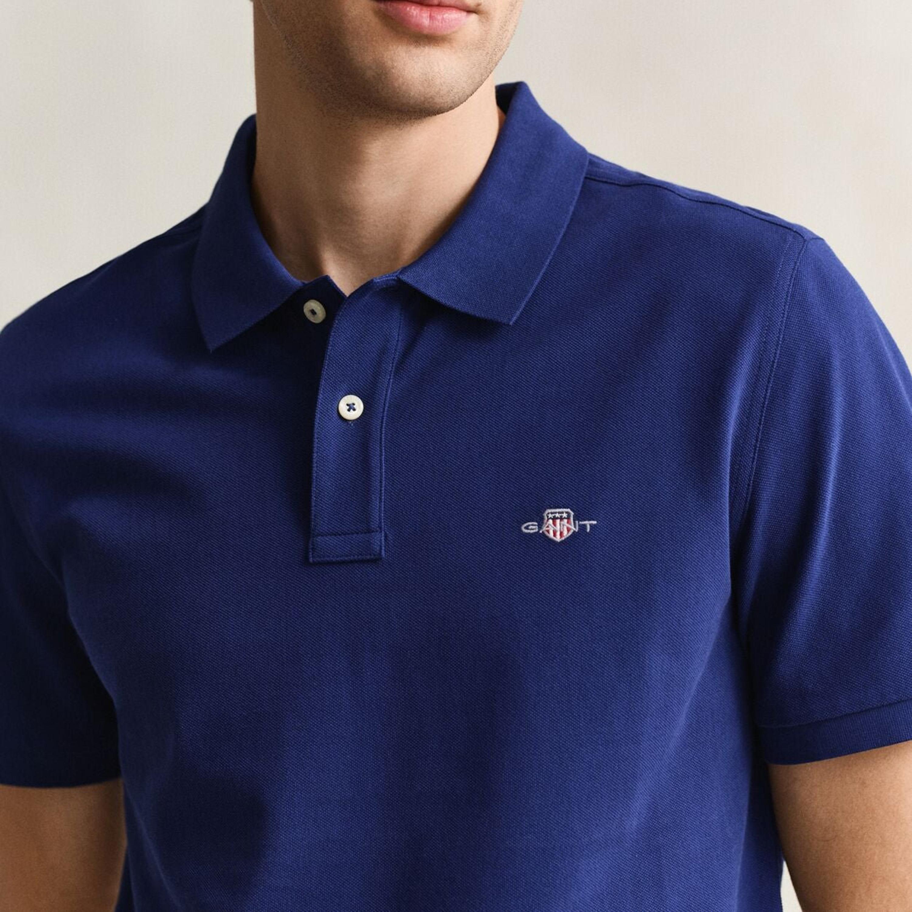 Gant Plain Collared Short Sleeves Men's Polo T-Shirt-men-clothing-tshirtsandpolos-polos-image-3