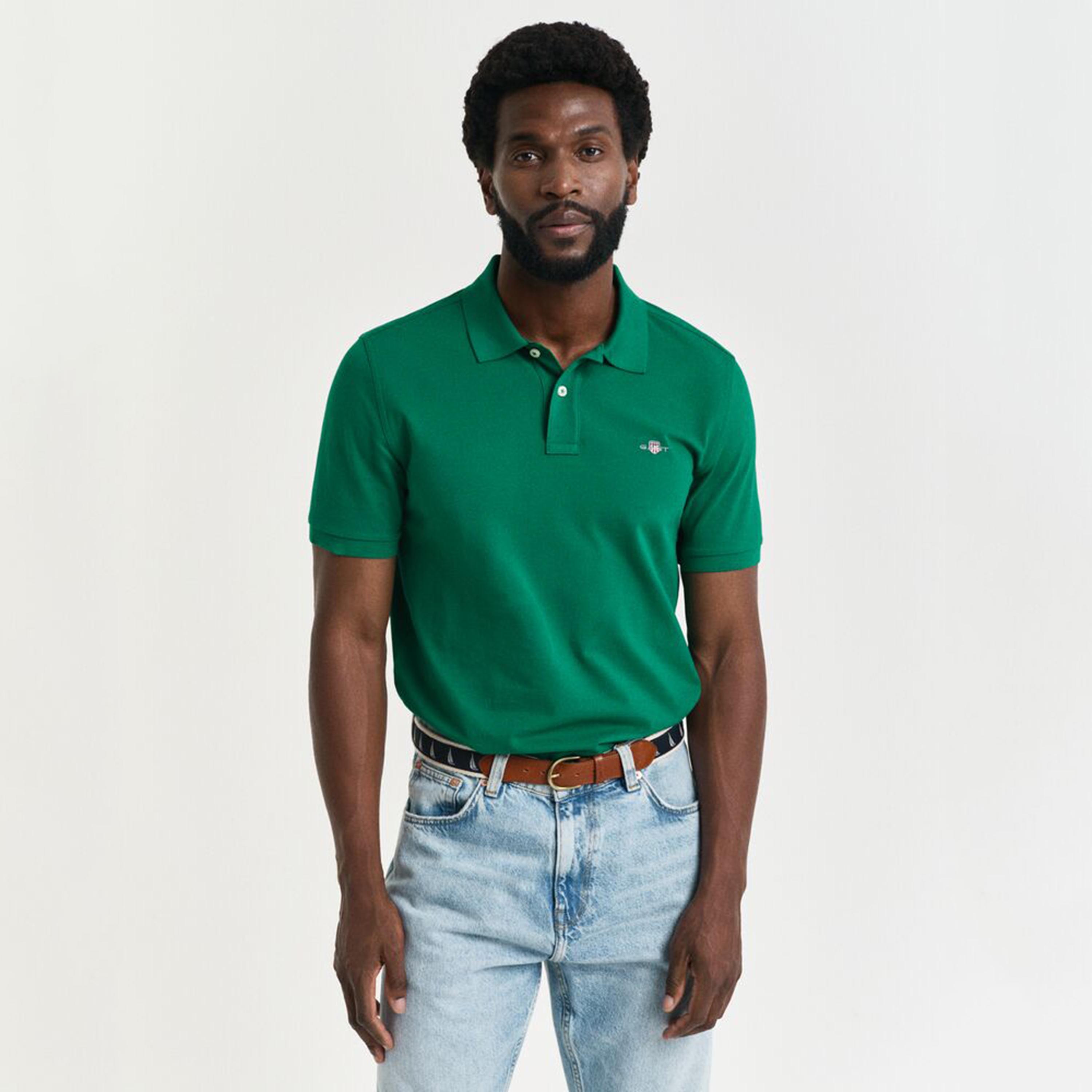 تيشيرت بولو رجالي بياقة سادة وأكمام قصيرة من جانت.-men-clothing-tshirtsandpolos-polos-image-9