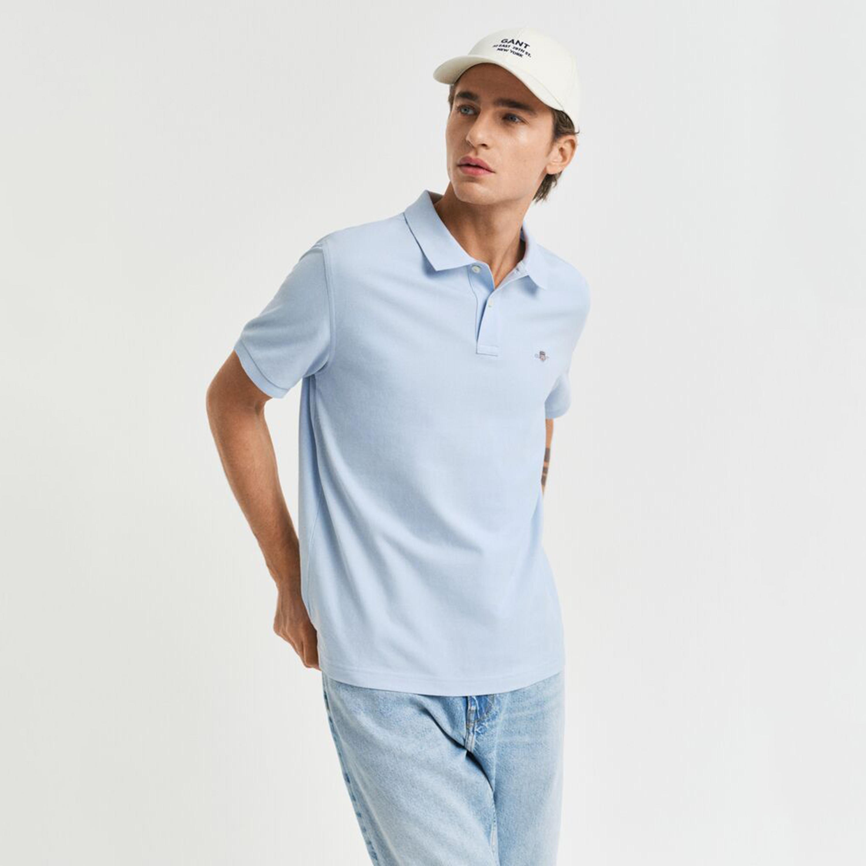 تيشيرت بولو رجالي بياقة سادة وأكمام قصيرة من جانت.-men-clothing-tshirtsandpolos-polos-image-29