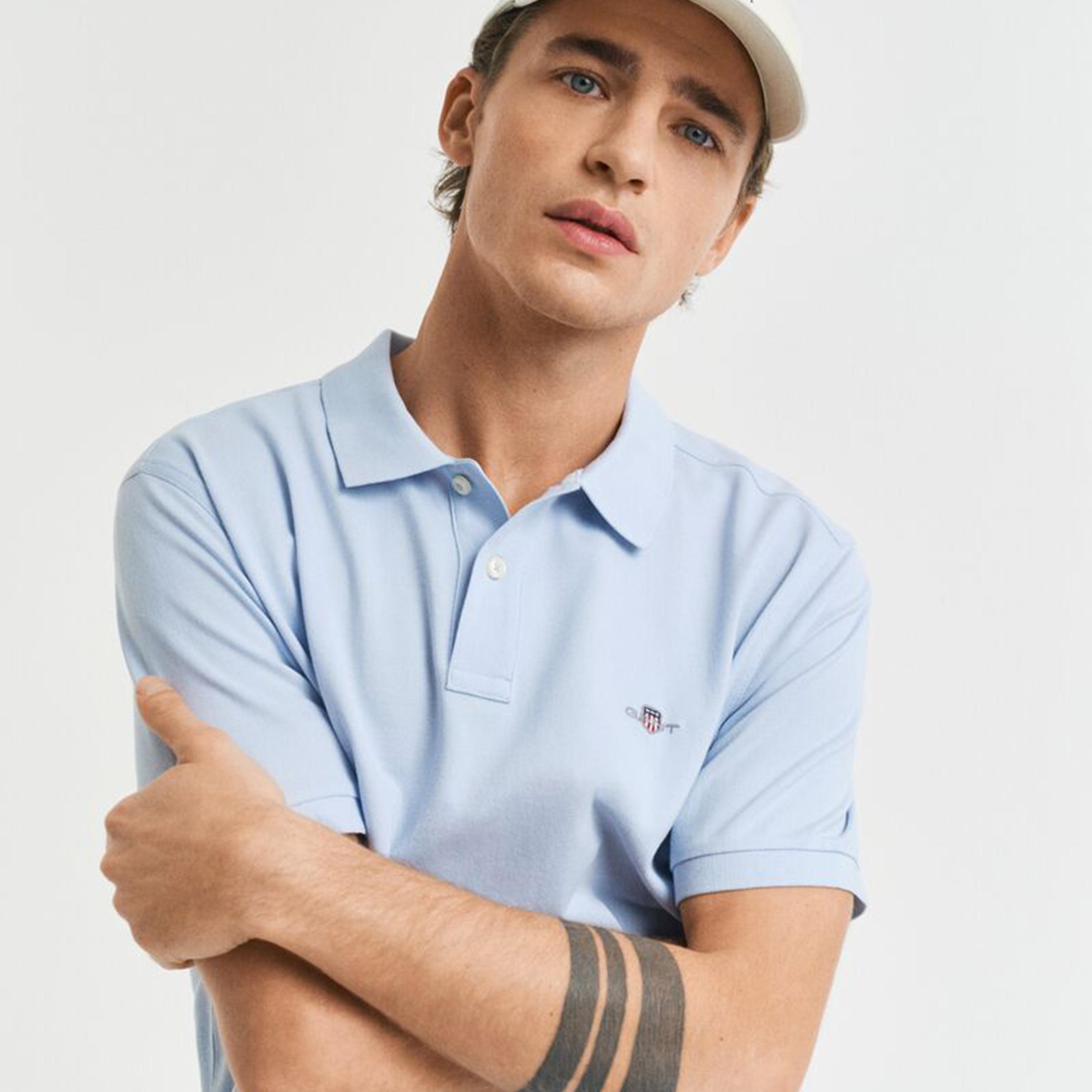 Gant Plain Collared Short Sleeves Men's Polo T-Shirt-men-clothing-tshirtsandpolos-polos-image-2