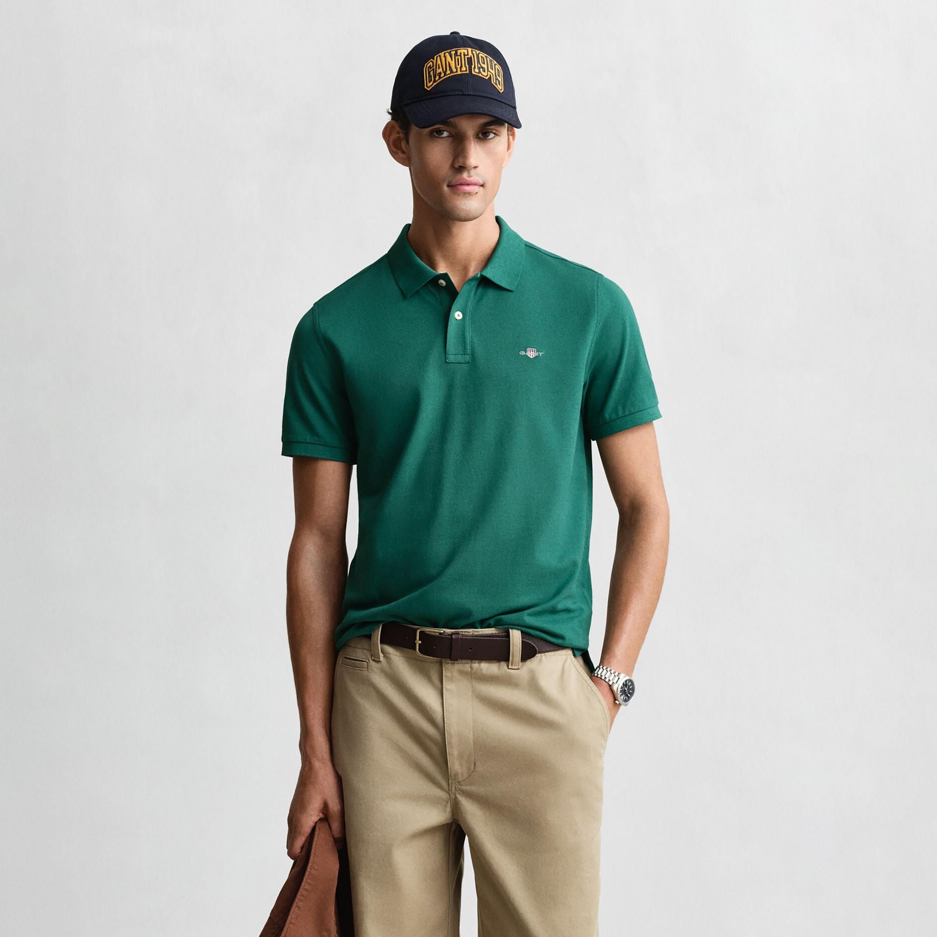 Gant Plain Collared Short Sleeves Men's Polo T-Shirt-men-clothing-tshirtsandpolos-polos-image-1