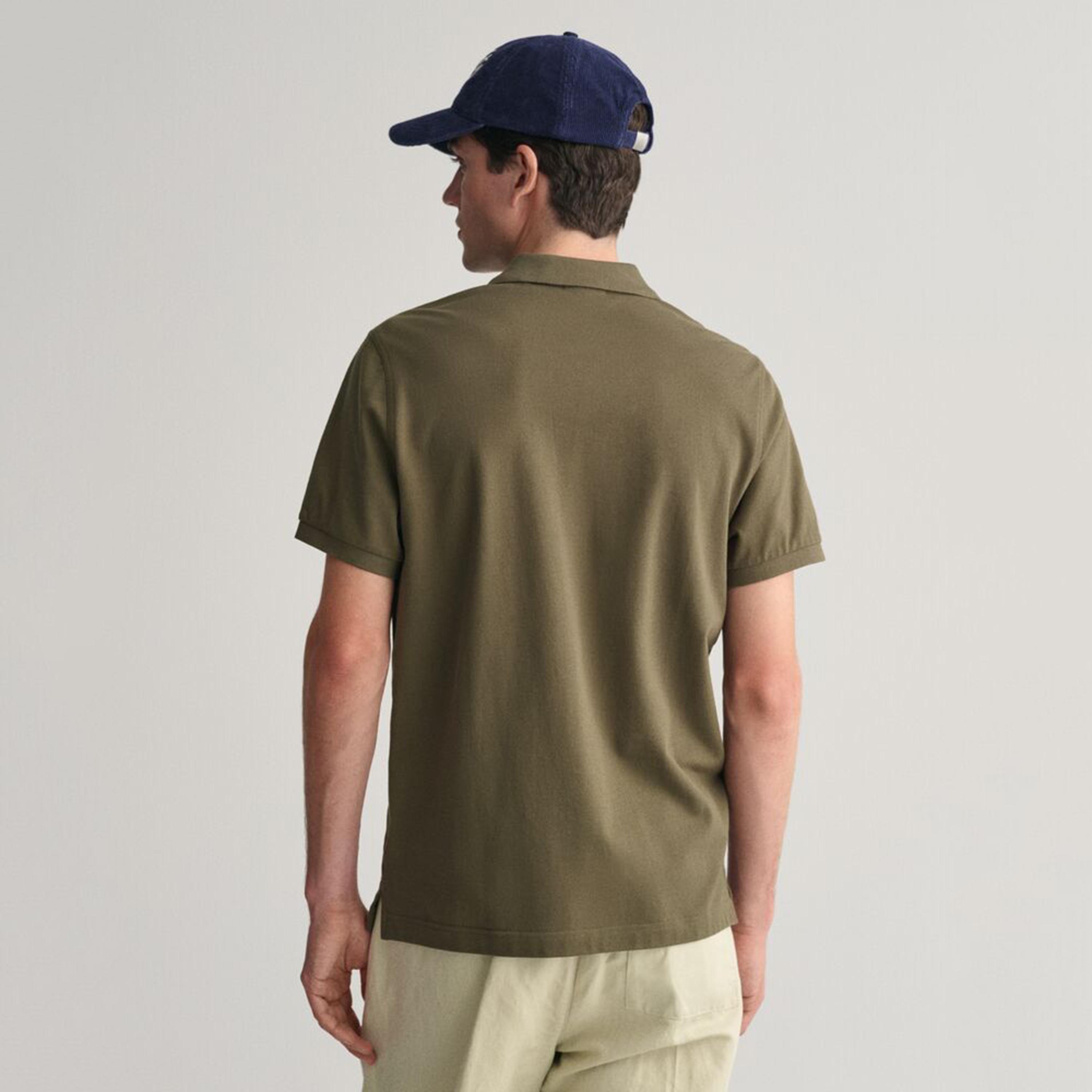 تيشيرت بولو رجالي بياقة سادة وأكمام قصيرة من جانت.-men-clothing-tshirtsandpolos-polos-image-8