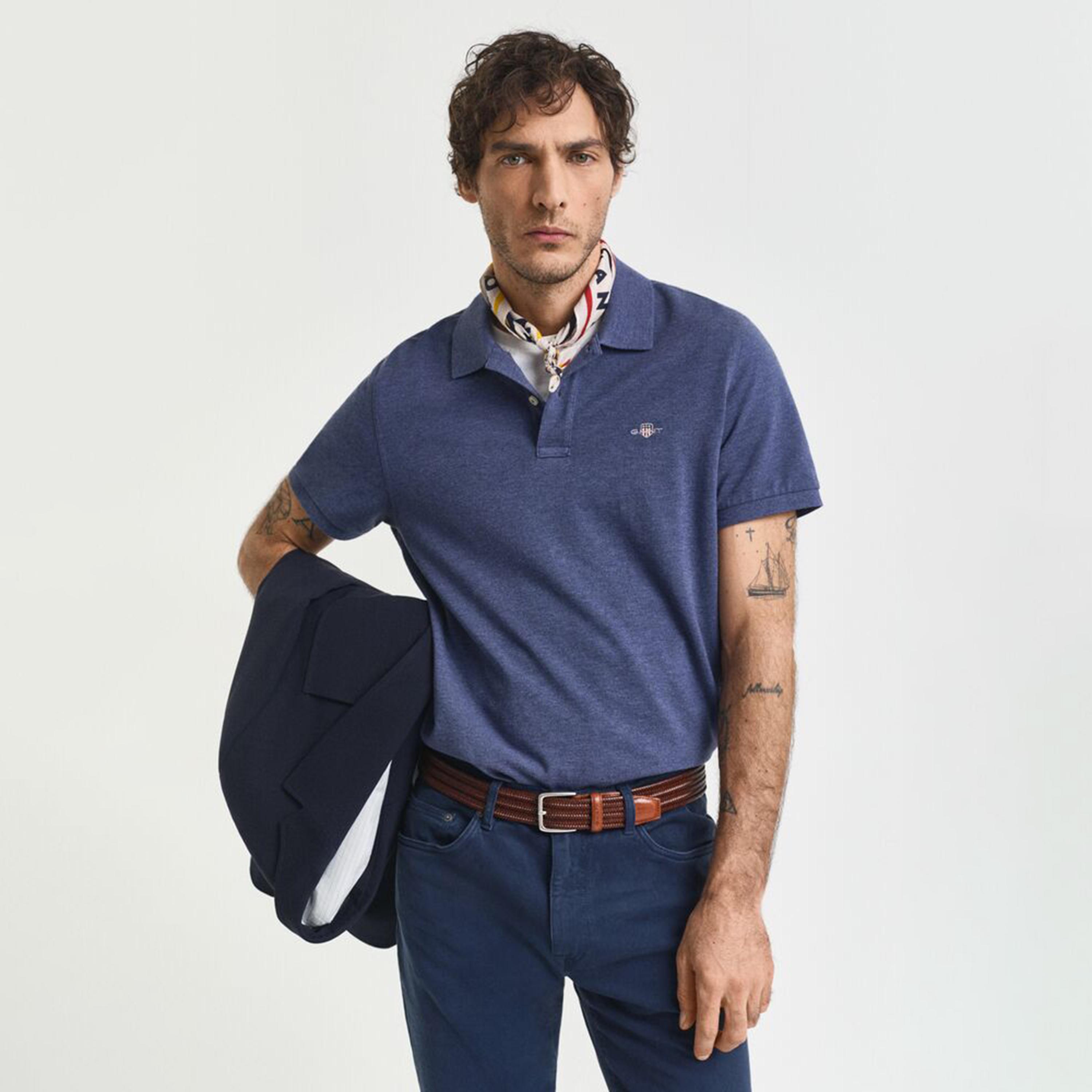 Gant Plain Collared Short Sleeves Men's Polo T-Shirt-men-clothing-tshirtsandpolos-polos-image-1