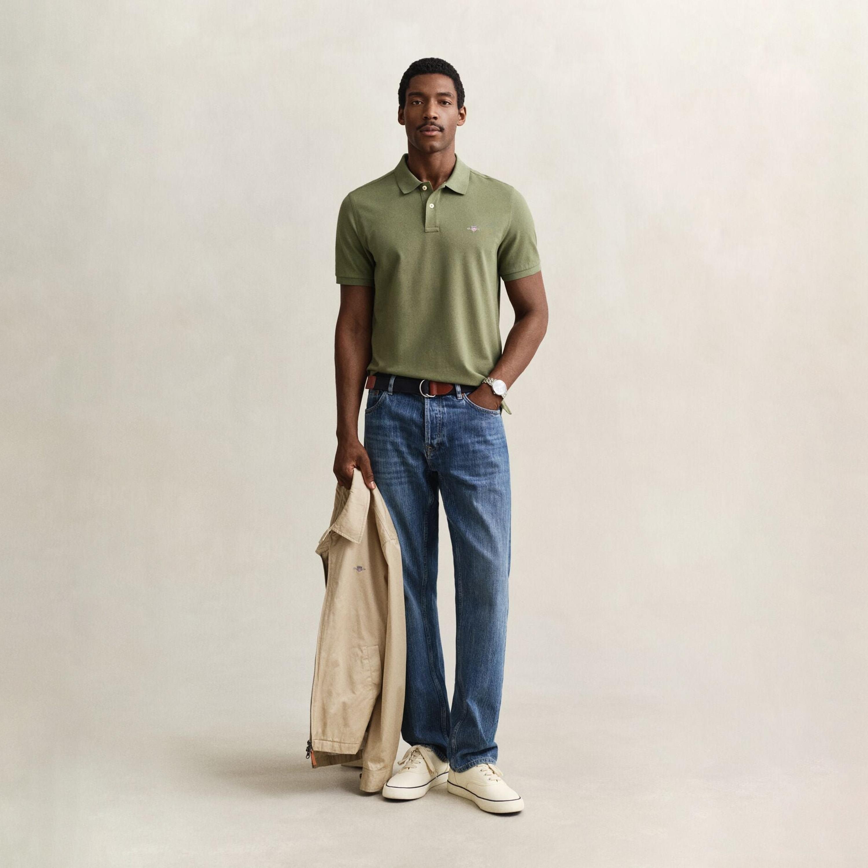 تي-شيرت بولو من جانت لوجو بأكمام قصيرة وياقة-men-clothing-tshirtsandpolos-polos-image-2