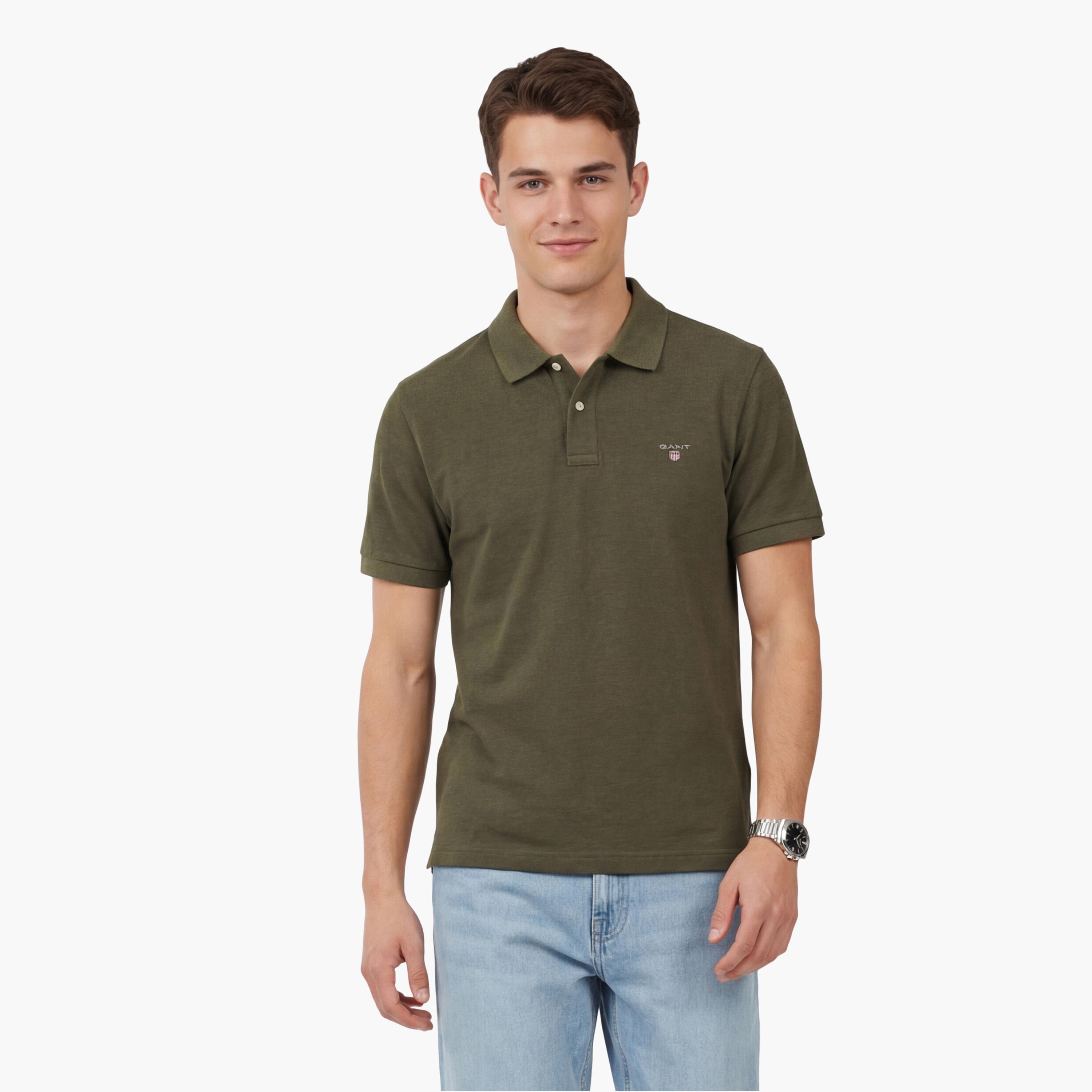 تي-شيرت بولو من جانت لوجو بأكمام قصيرة وياقة-men-clothing-tshirtsandpolos-polos-image-1