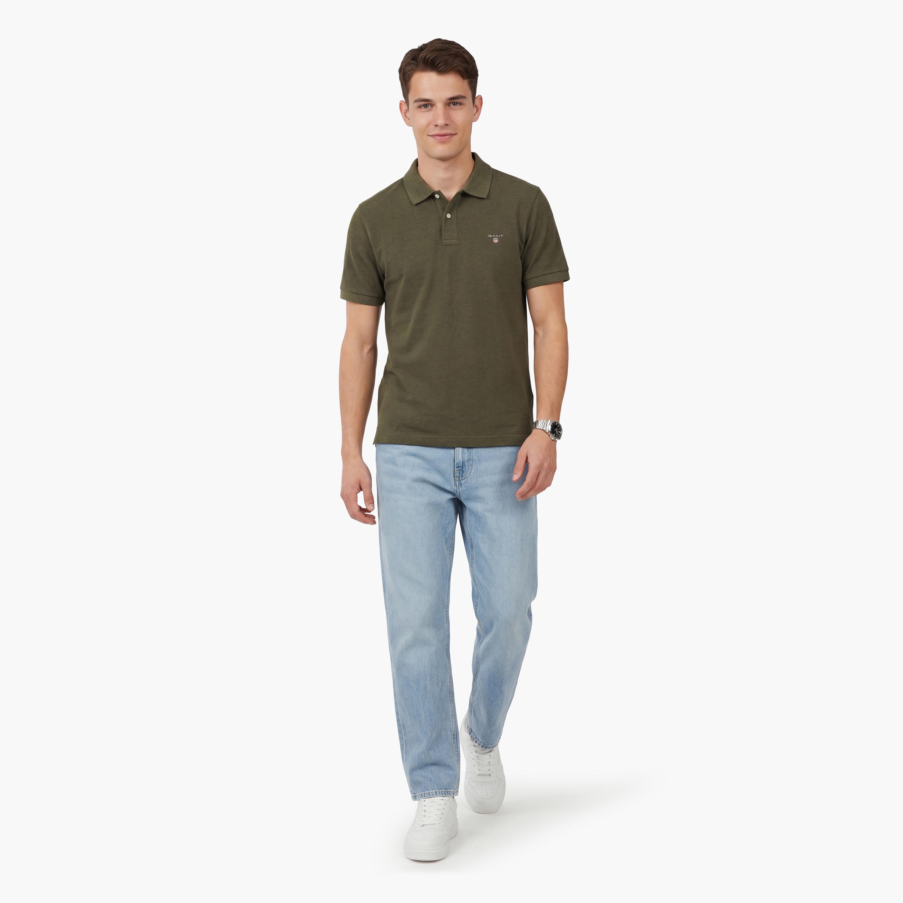تي-شيرت بولو من جانت لوجو بأكمام قصيرة وياقة-men-clothing-tshirtsandpolos-polos-image-2