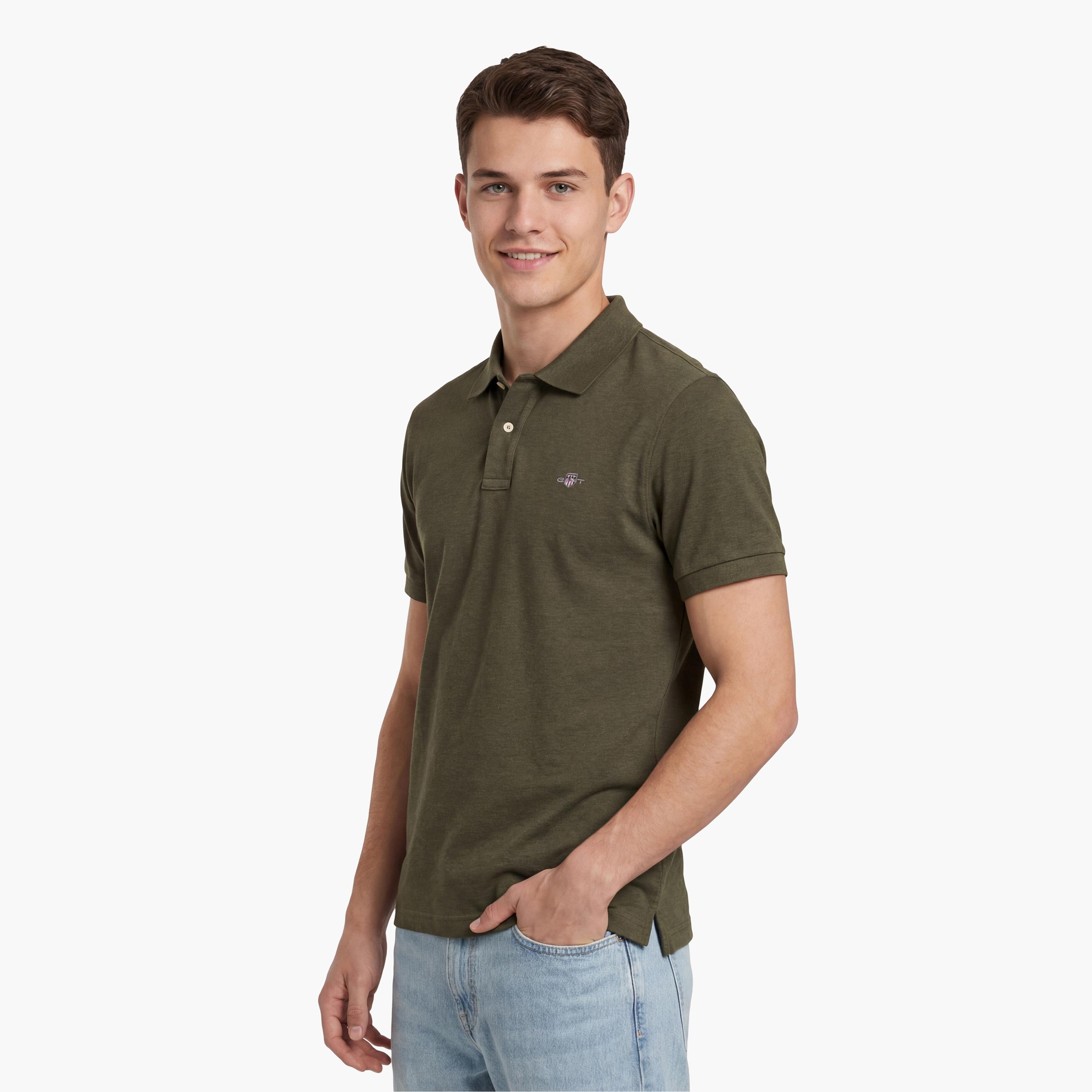 تي-شيرت بولو من جانت لوجو بأكمام قصيرة وياقة-men-clothing-tshirtsandpolos-polos-image-3