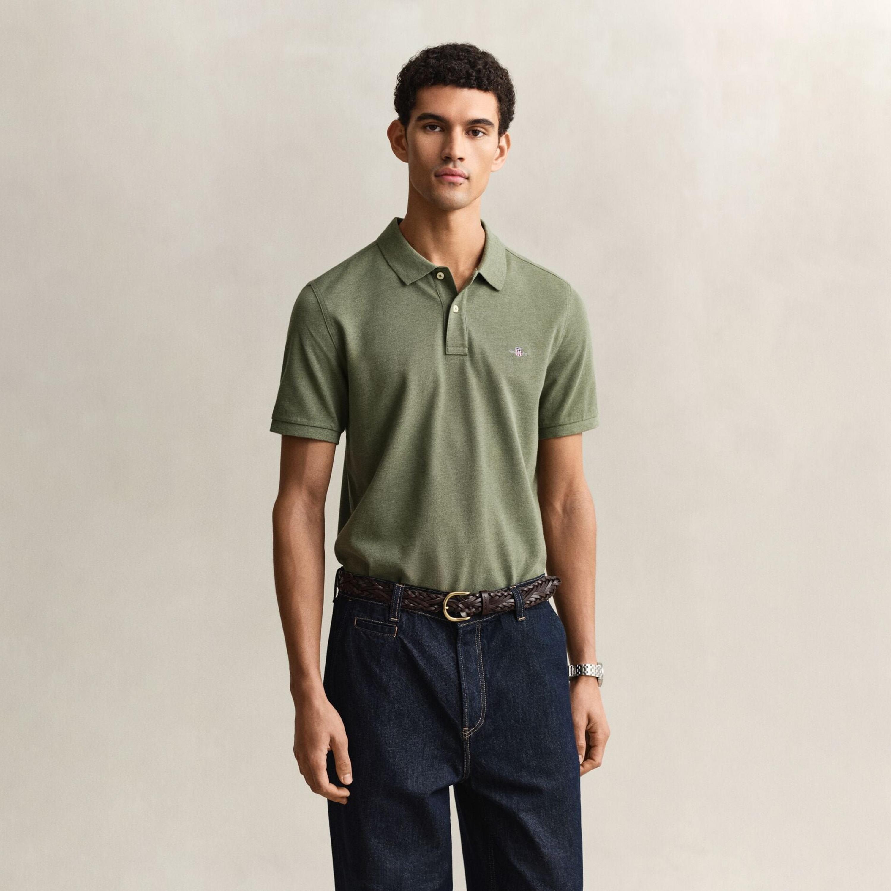 Gant Shield Regular Fit Short Sleeves Pique Men's Polo T-Shirt-men-clothing-tshirtsandpolos-polos-image-1
