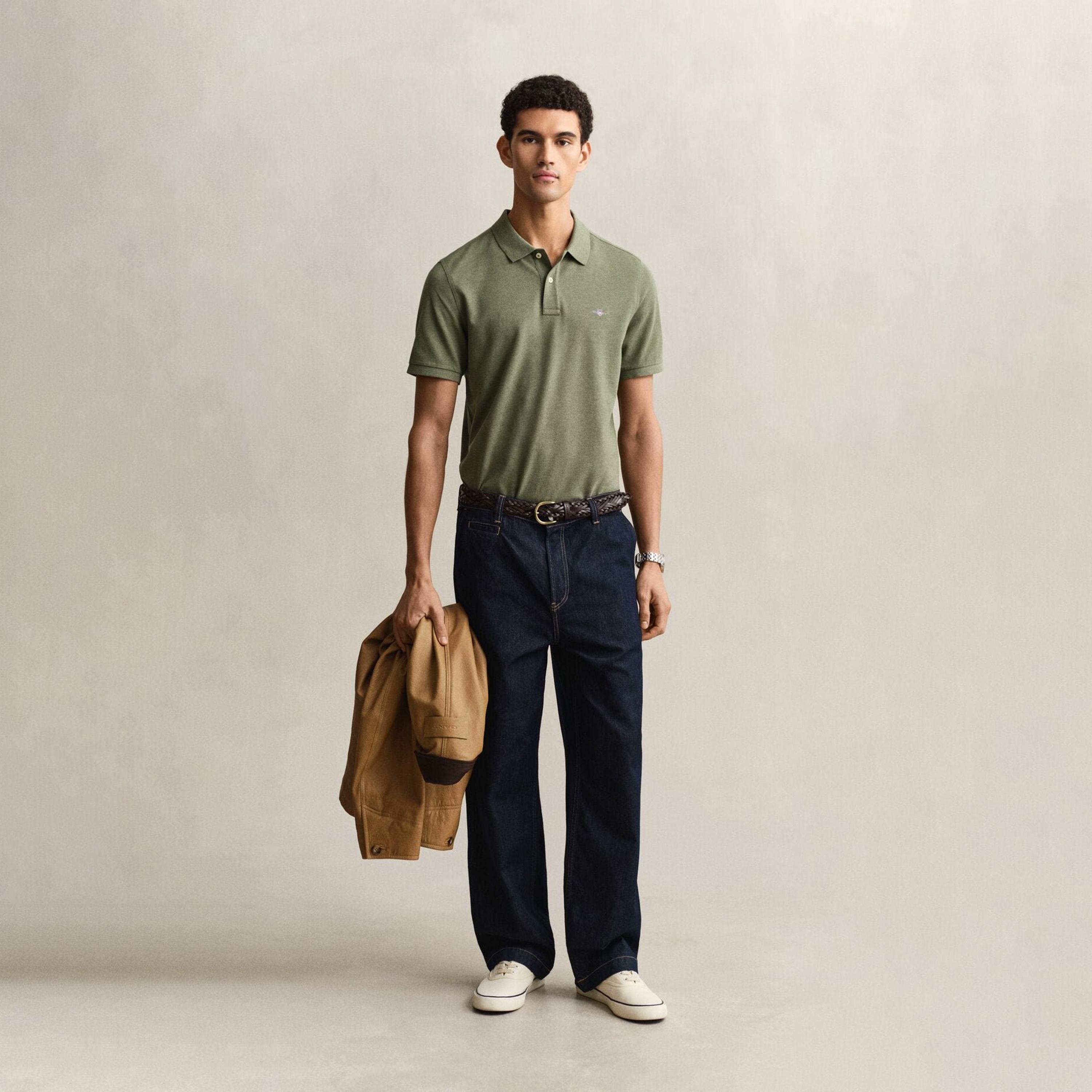 Gant Shield Regular Fit Short Sleeves Pique Men's Polo T-Shirt-men-clothing-tshirtsandpolos-polos-image-2