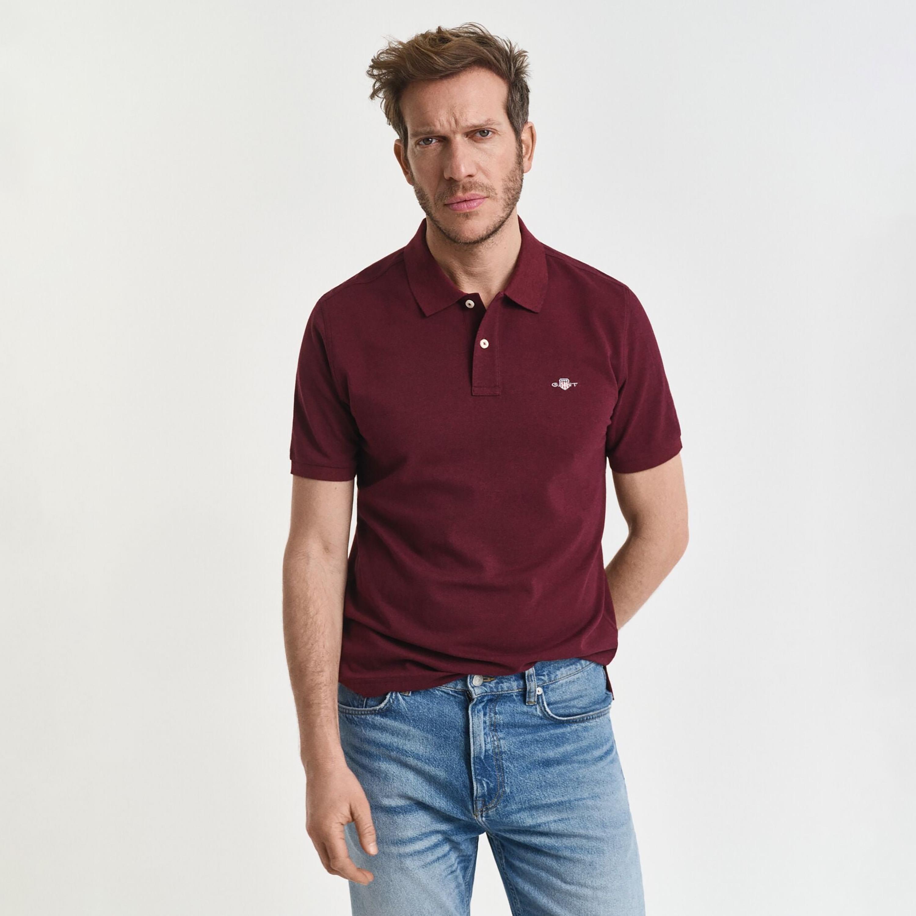 Gant Plain Collared Short Sleeves Men's Polo T-Shirt-men-clothing-tshirtsandpolos-polos-image-1
