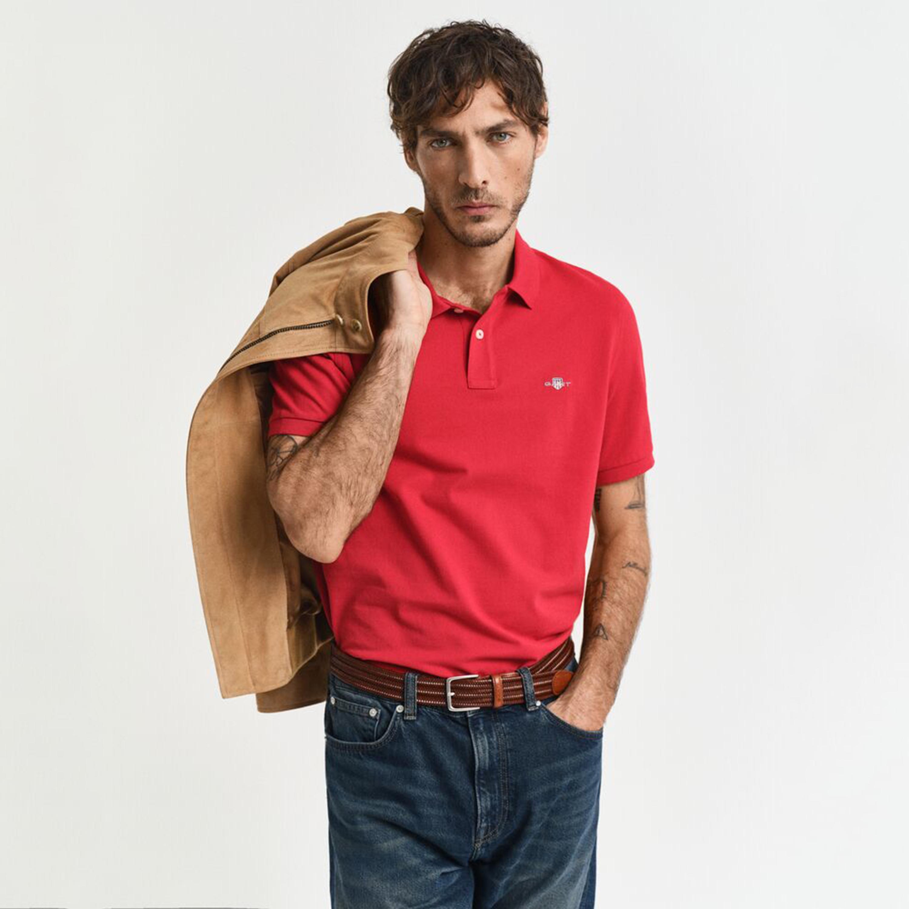 تيشيرت بولو رجالي بياقة سادة وأكمام قصيرة من جانت.-men-clothing-tshirtsandpolos-polos-image-33