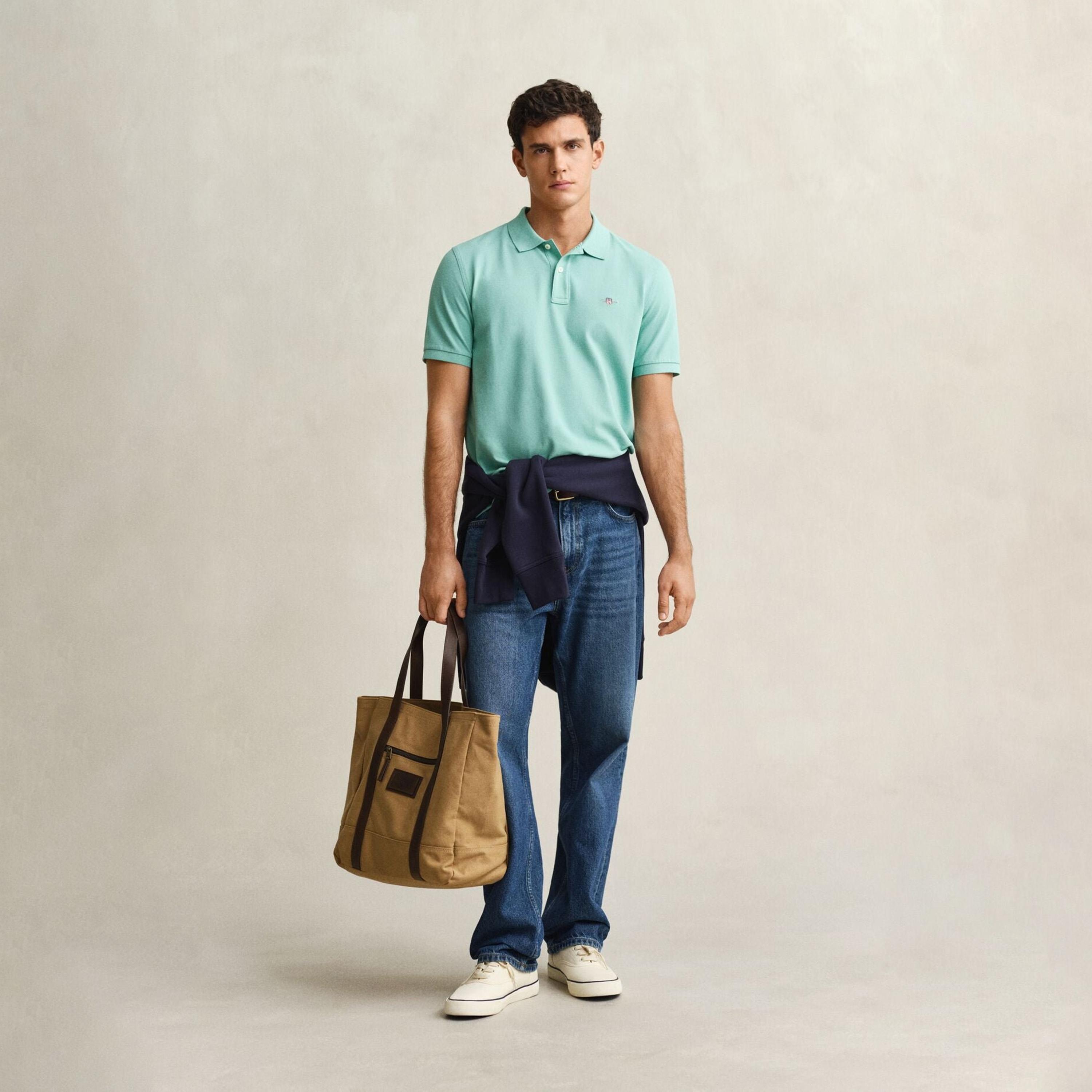 تي-شيرت بولو من جانت لوجو بأكمام قصيرة وياقة-men-clothing-tshirtsandpolos-polos-image-2