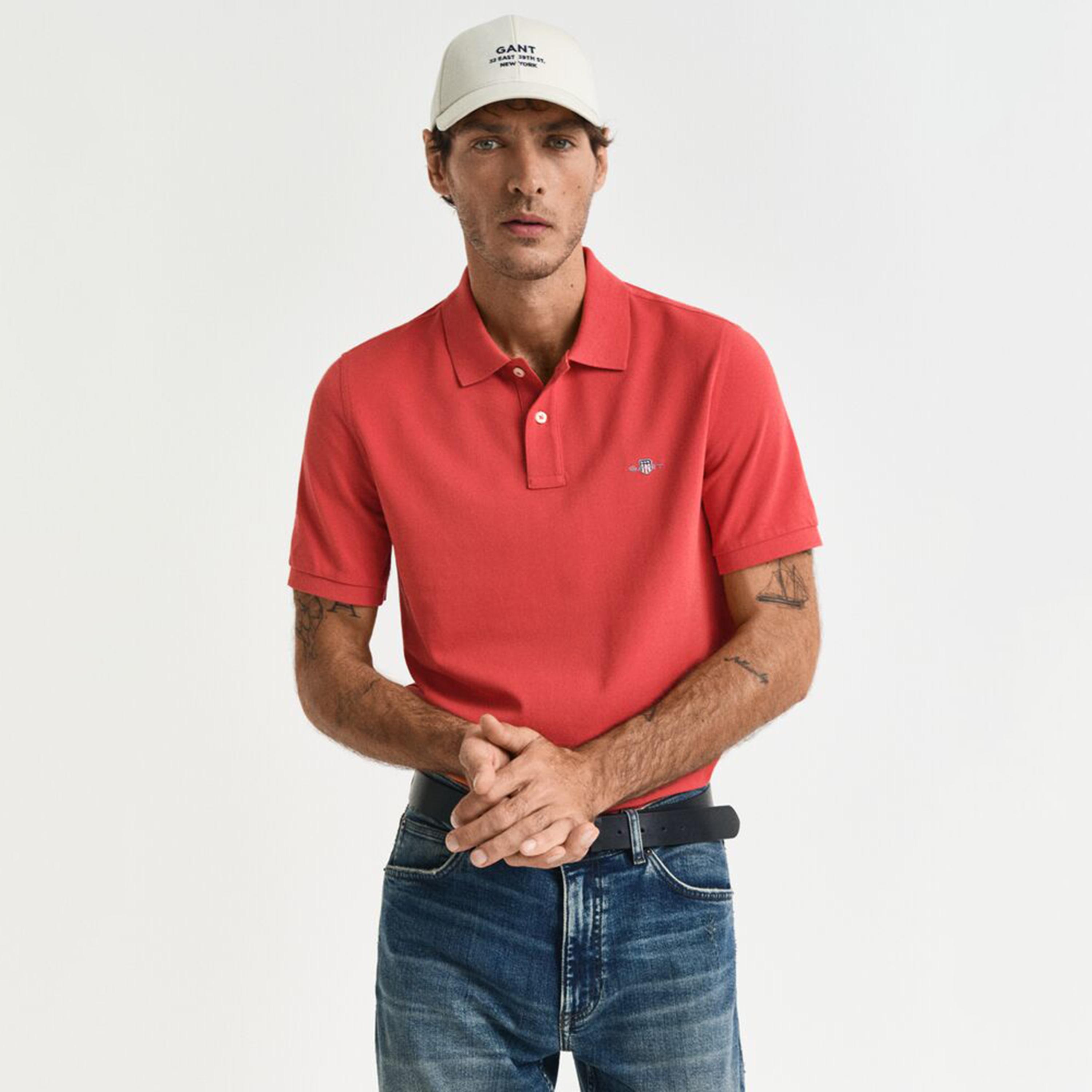 تيشيرت بولو رجالي بياقة سادة وأكمام قصيرة من جانت.-men-clothing-tshirtsandpolos-polos-image-37